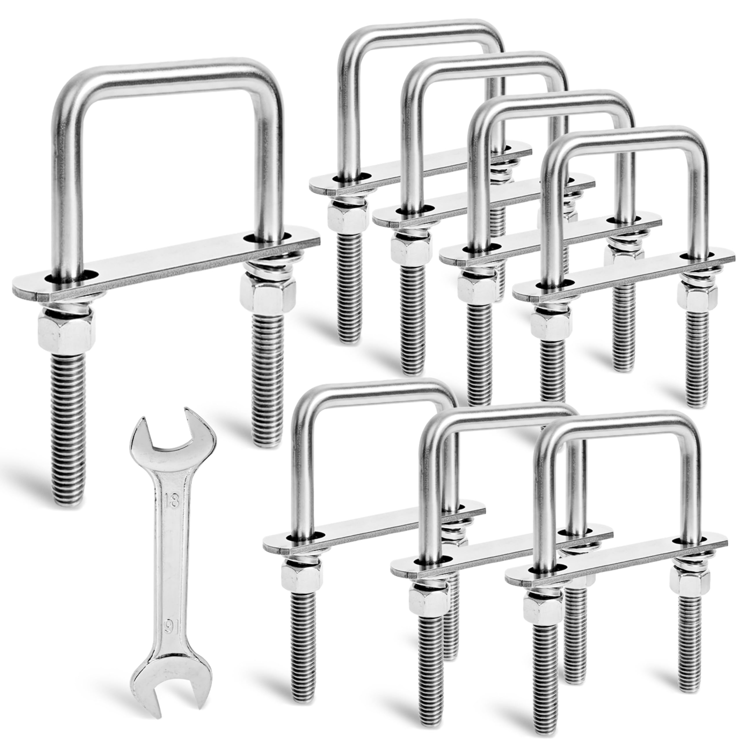 Stainless Steel U-Bolts - M12, 3-1/16" x 4-1/2" -15 Stainless Steel U-Bolts - M12, 3-1/16" x 4-1/2" -15