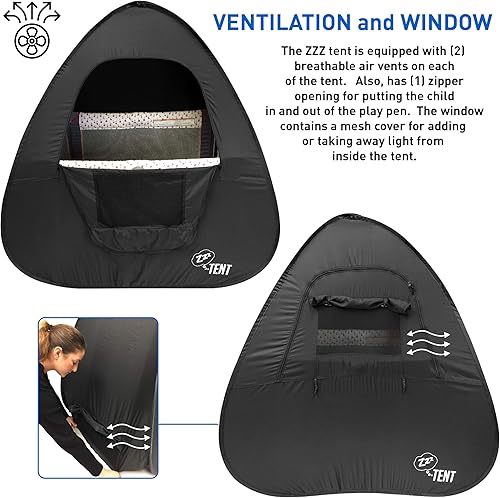 Miniatura 7 de EasyGoProducts EGP ZZZ Play & Crib - Tienda de campaña instantánea para dormir, compatible con Pack 'n Play, Baby Bjorn y Lotus Travel Crib - Nueva