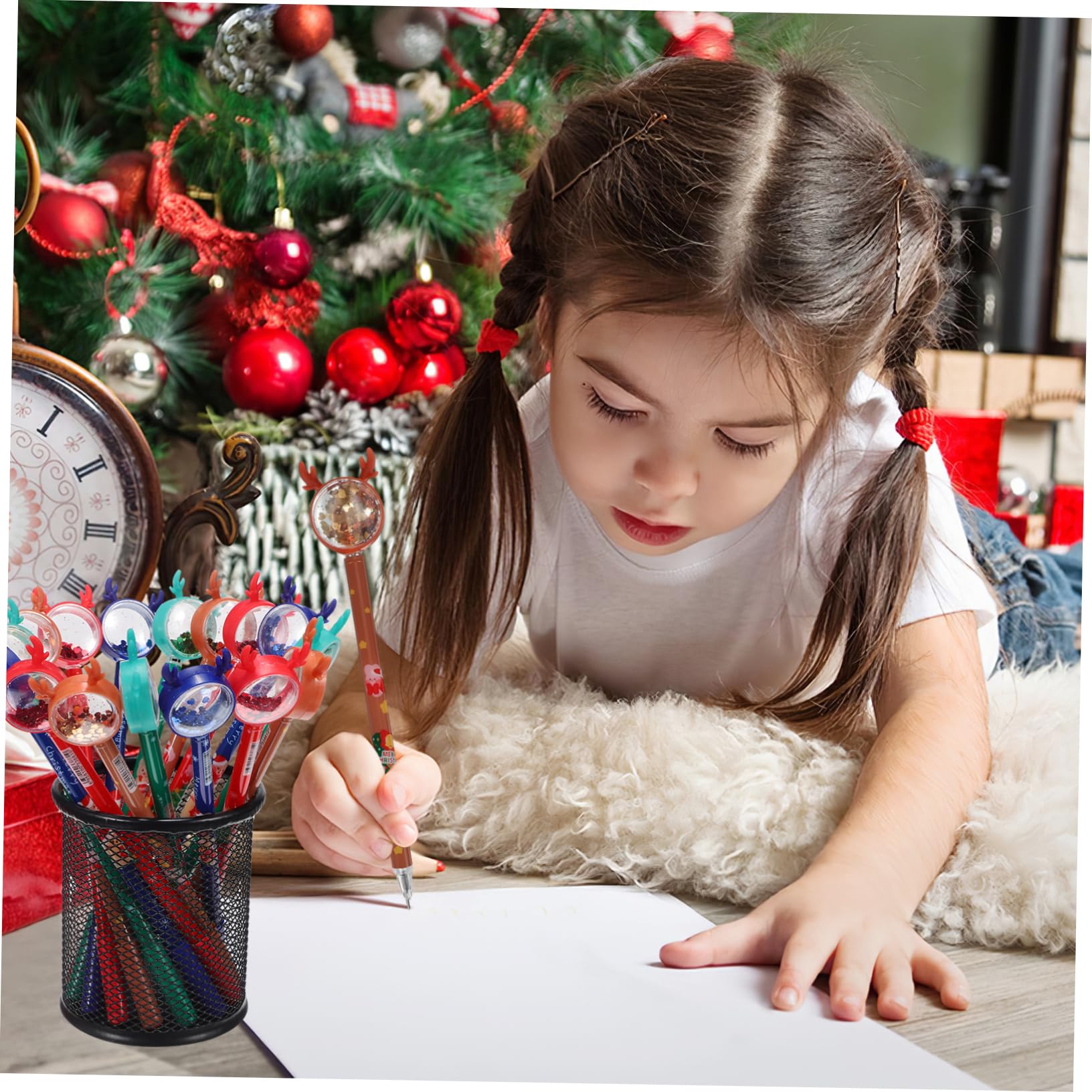 Stylos De Noël Uniques Design Délan Paillettes 36 Instruments Décriture Colorés Pour Le Bureau Et Les De Fête
