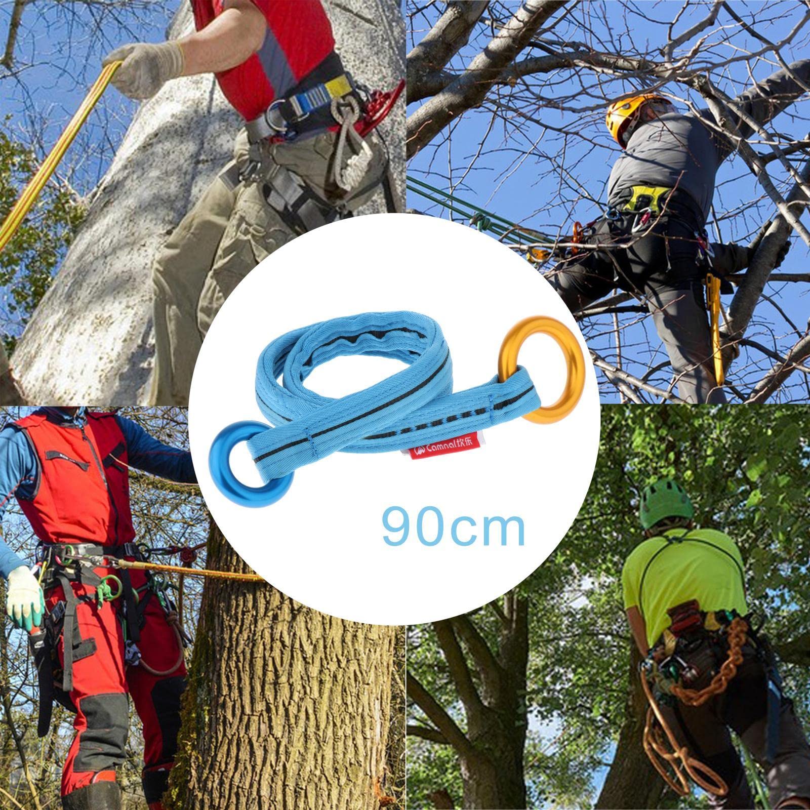 YIJU Climbing Equipment with Retrievable Loop for Arborists and Outdoor Use, Blue 90cm