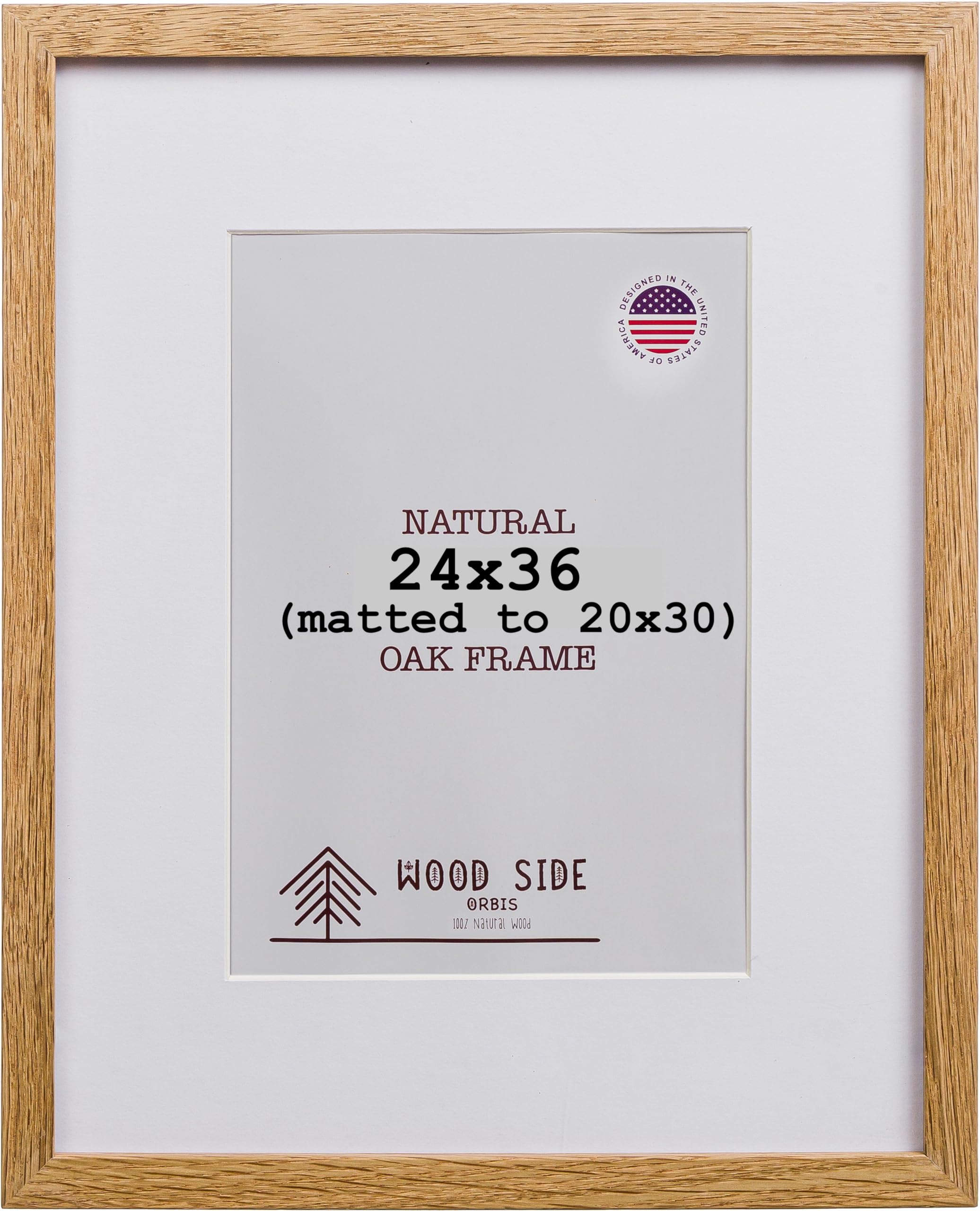 Cadre photo en bois de chêne robuste 61x91,4 cm pour protéger vos posters