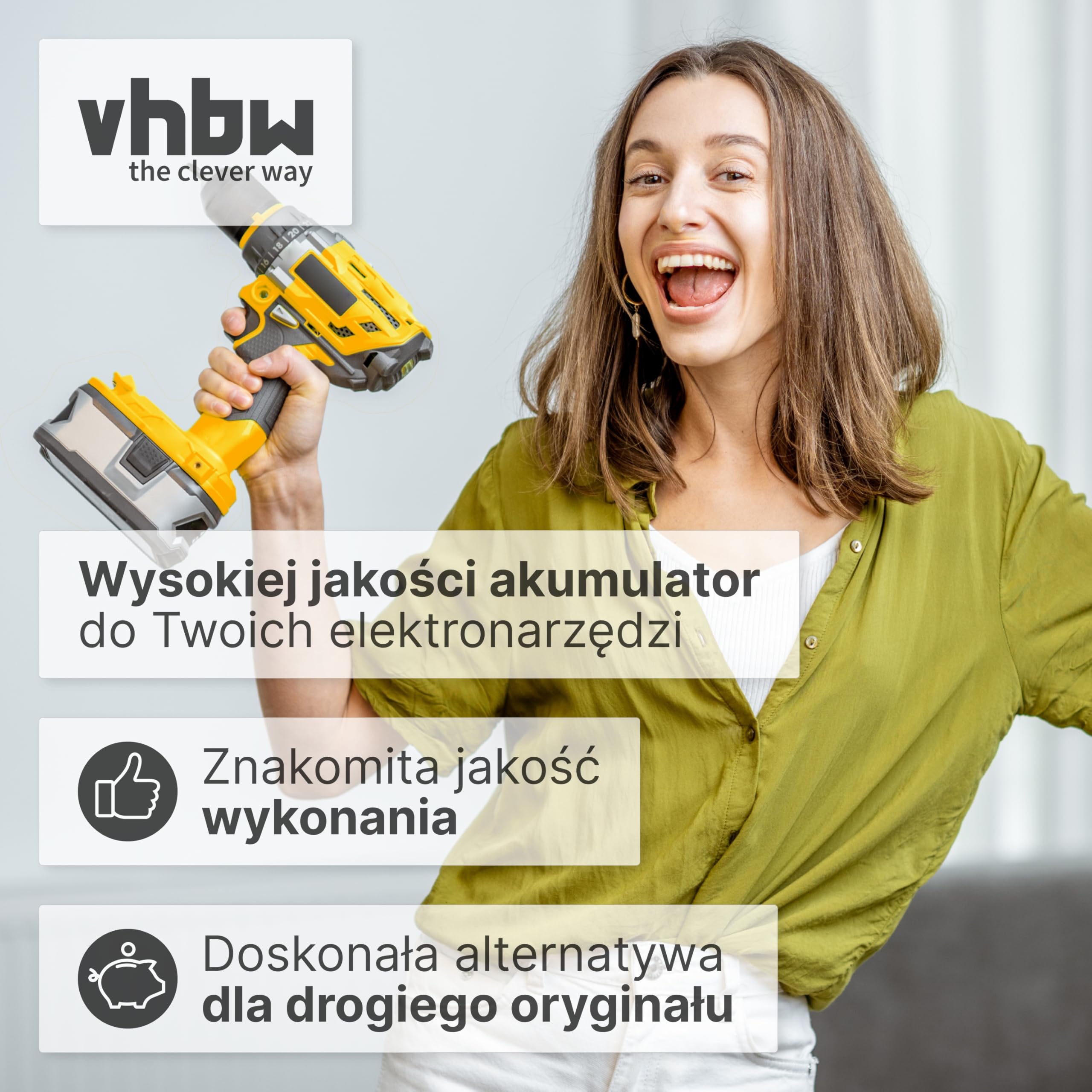 vhbw Akumulator pasujący do Würth ABH 20, ABH 20-SLE elektronarzędzi (2500 mAh, NiMH, 24 V)