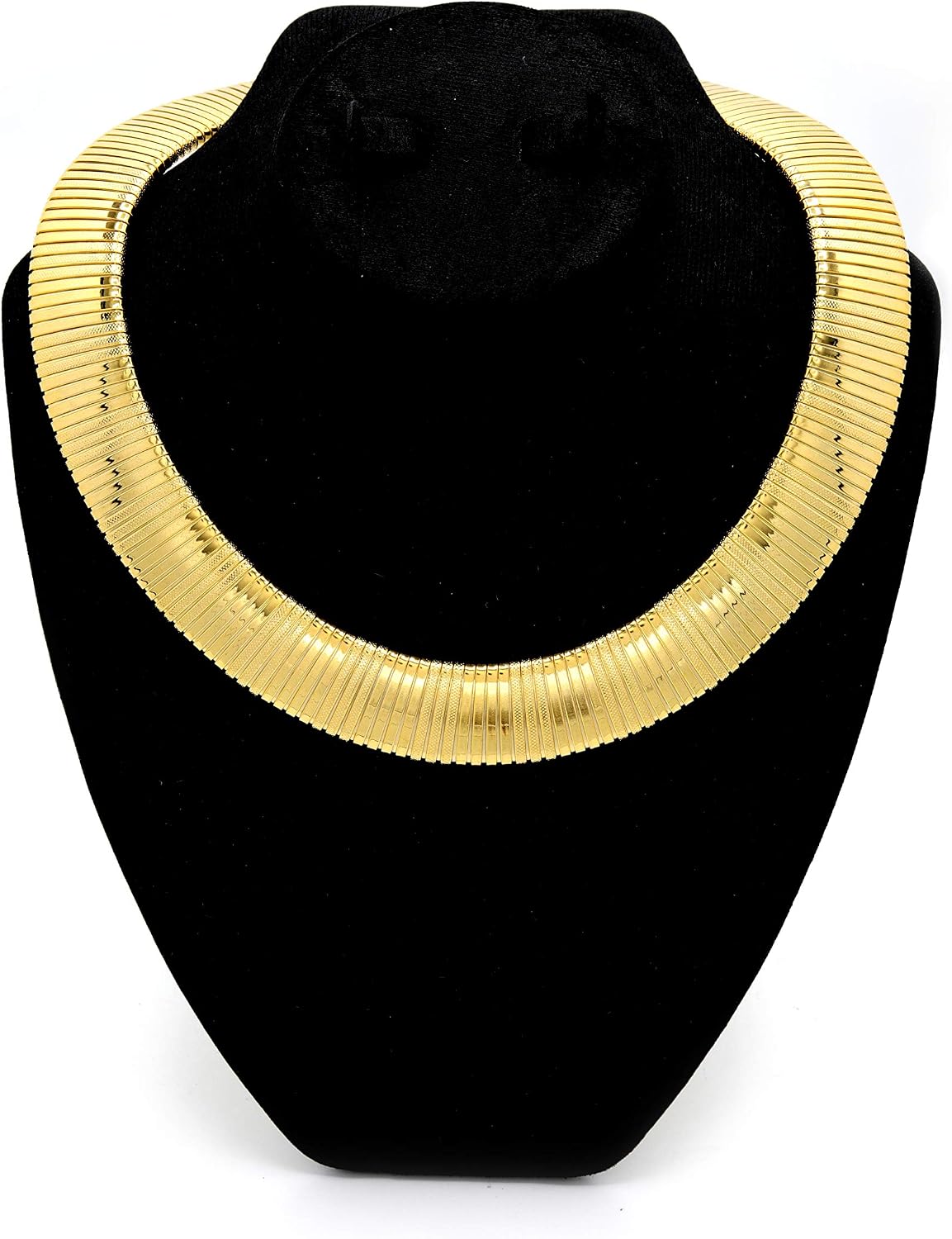 Marshal Metal Fashion Necklace 18K Gold Plated Brass Omega Choker Necklace (NK180G(18mm))