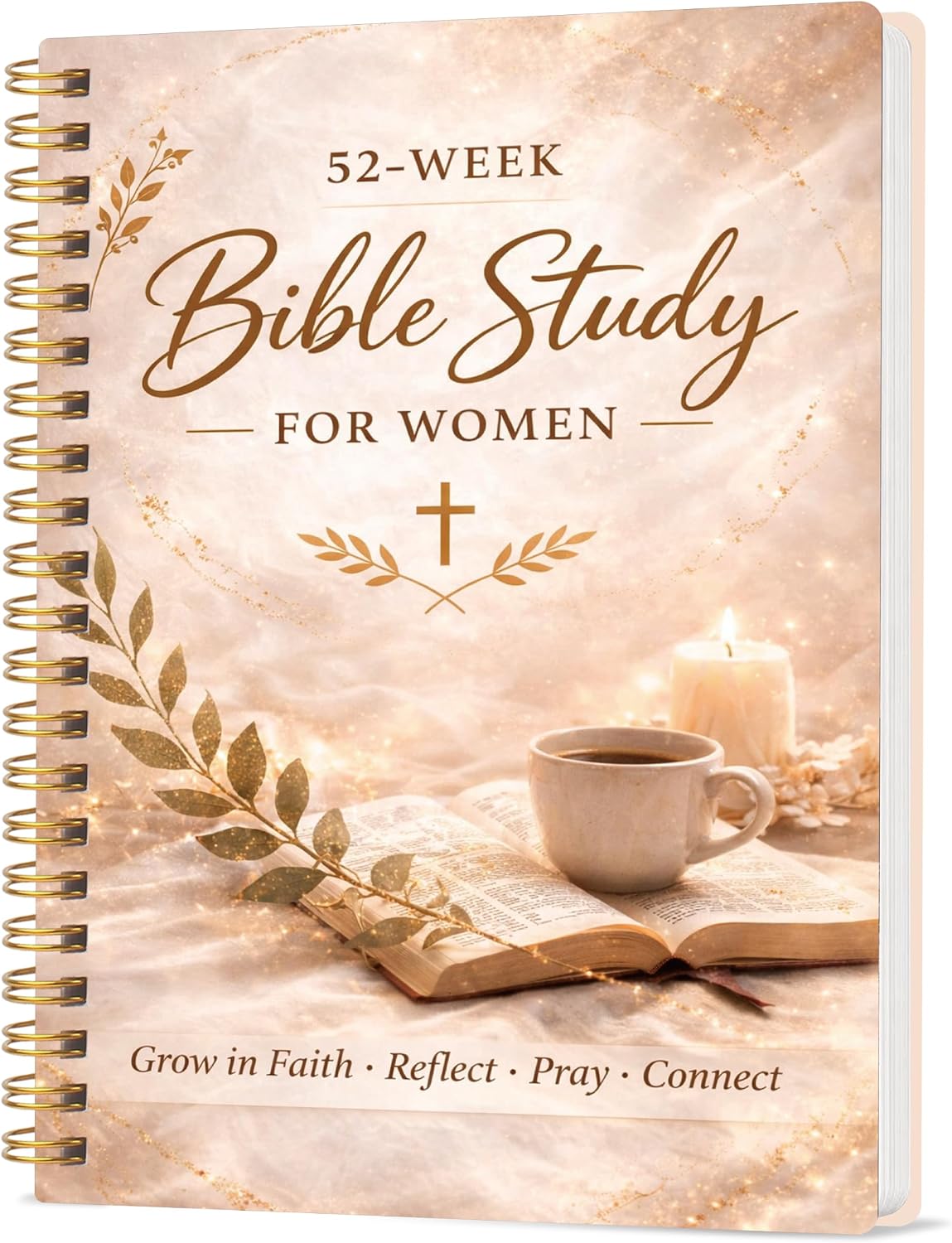 meDolove Bible Study Journal Spiral Christian Book for Women,5.4" × 8"