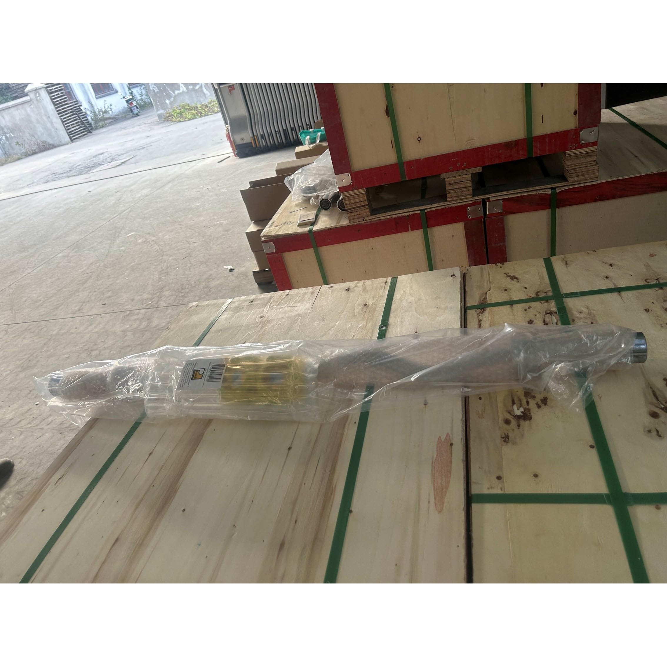 Drążek kulturystyczny EZ ze stali chromowanej 120 cm, 10 kg, nośność 182 kg | Ø 50 mm, 2 zaciski wężowe w zestawie