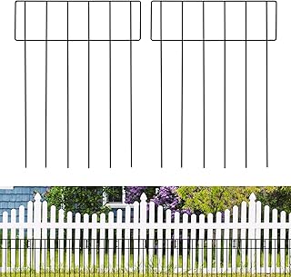 10.8 Feet Portabl Pet Dog Fence Outdoor, 10 Panels 17in H x 13in W Adjustable Garden Border Fencing for Dogs, Puppy Proof Barrier with Easy Installation for Camping, Gardens, Patios