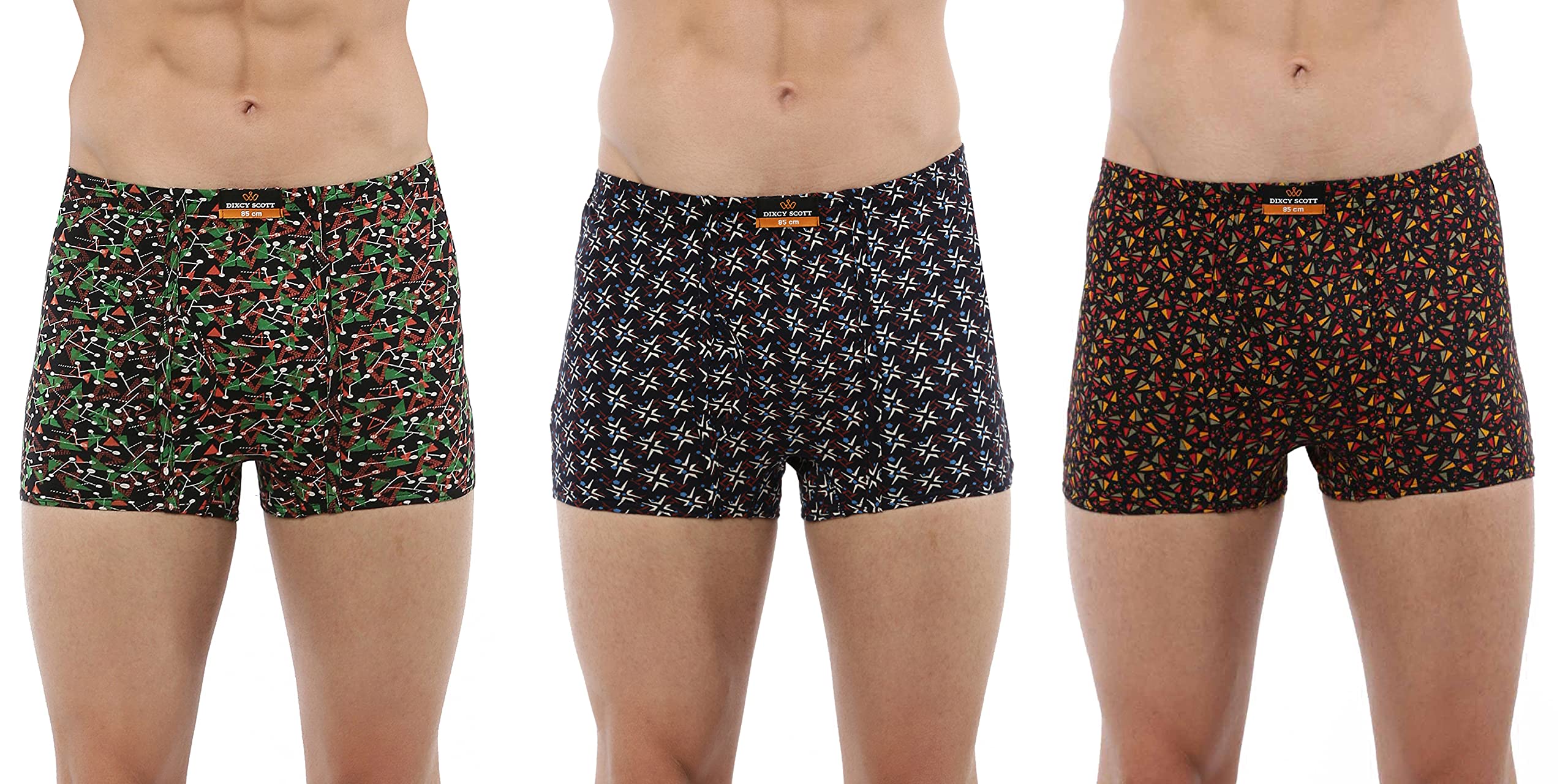 dixcy scott Men's Printed Trunk with 100% Combed Cotton (Pack of 3) All Over Print-picture-19