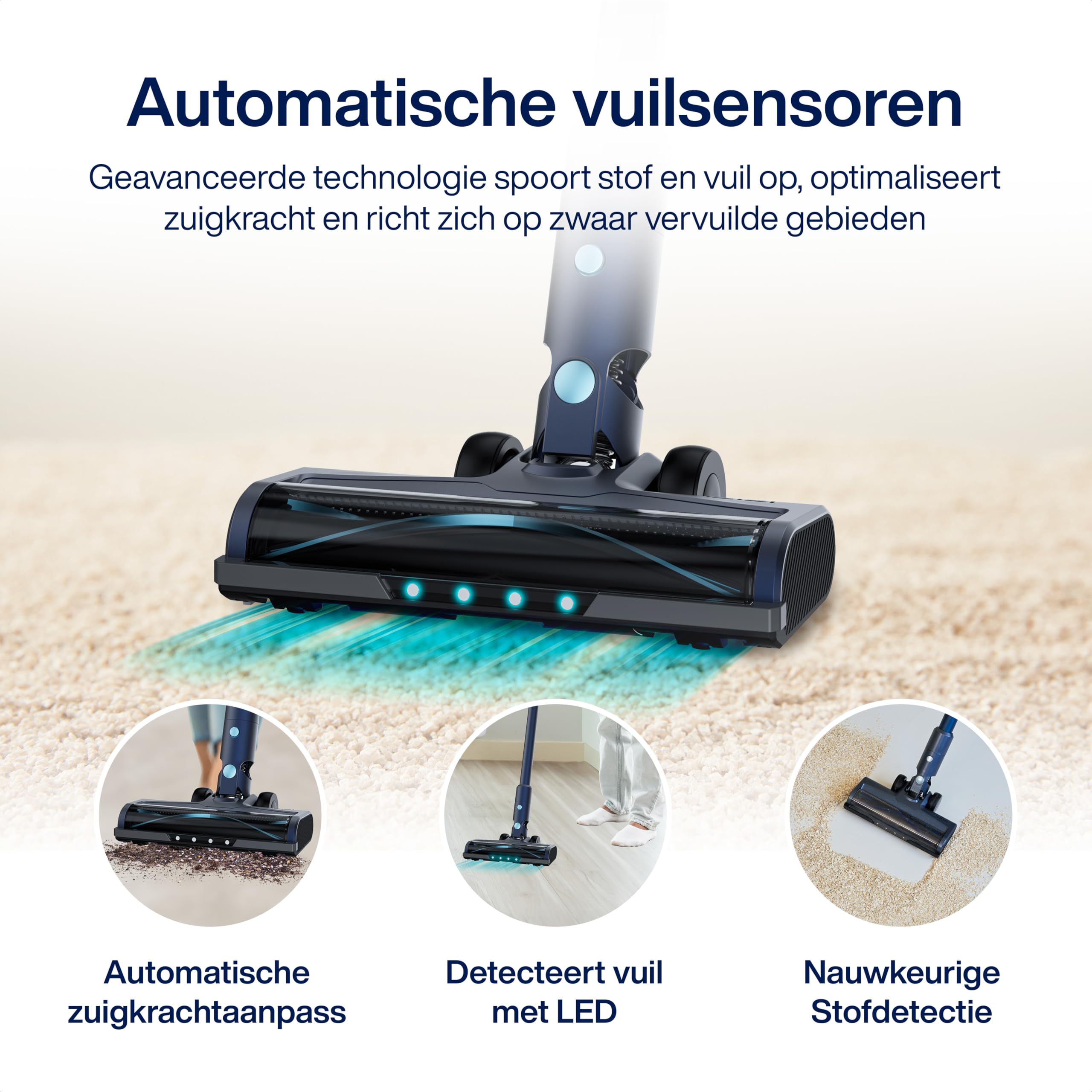 Samako CleanDetect Lite akumulatorowy odkurzacz 200 W – 22 kPa – bezworkowy – 0,5 l – z 2 końcówkami – bezprzewodowy odkurzacz pionowy