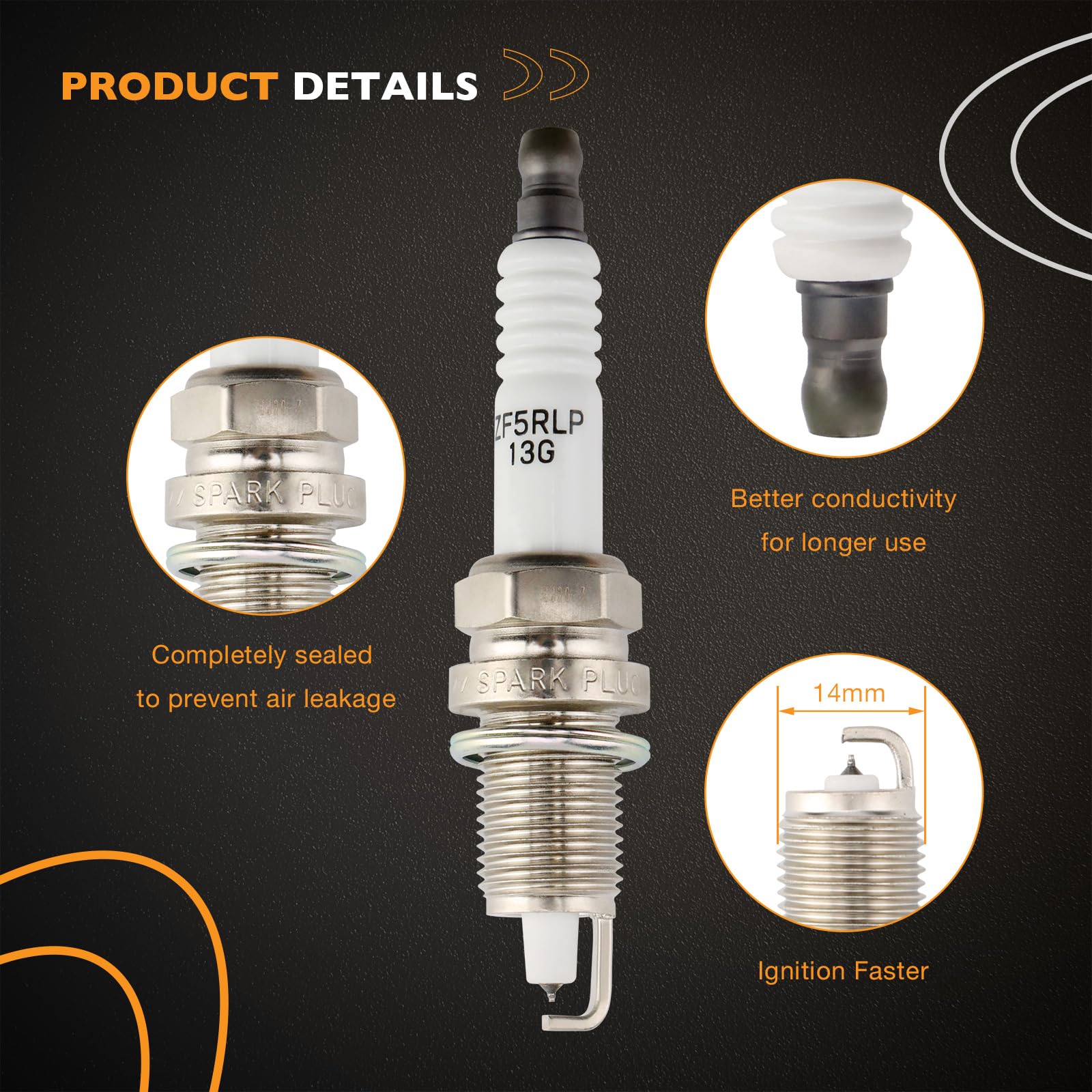 Ignition Coil Pack & Iridium Spark Plugs Set of 6 Compatible with Chrysler 300 Pacifica Town & Country Dodge Avenger Challenger Charger Volkswagen Routan & More 3.5L 4.0L V6 Replaces# UF502 7781