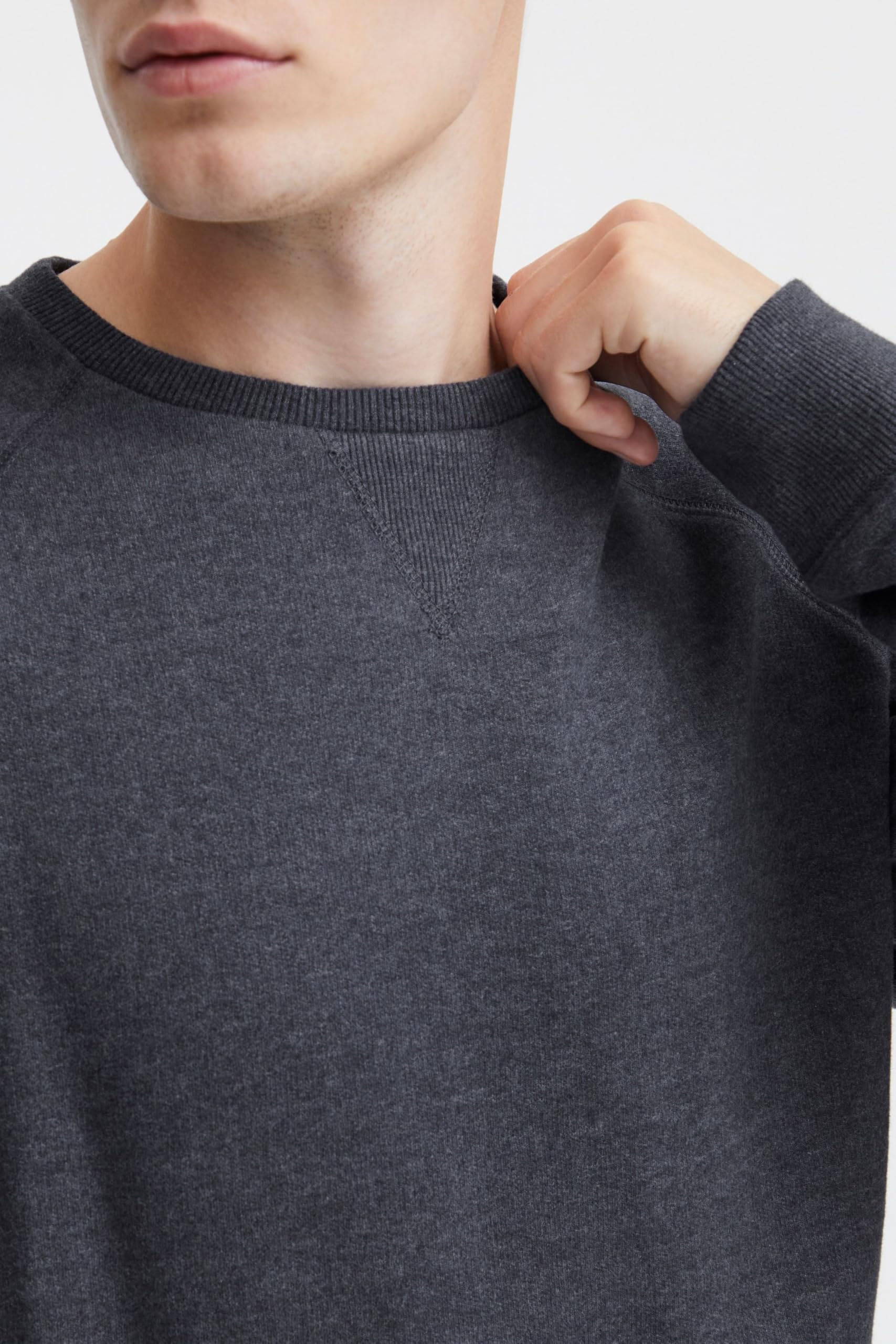 BLEND Alex Felpa Maglione Pullover da Uomo con Girocollo Fodera in Pile