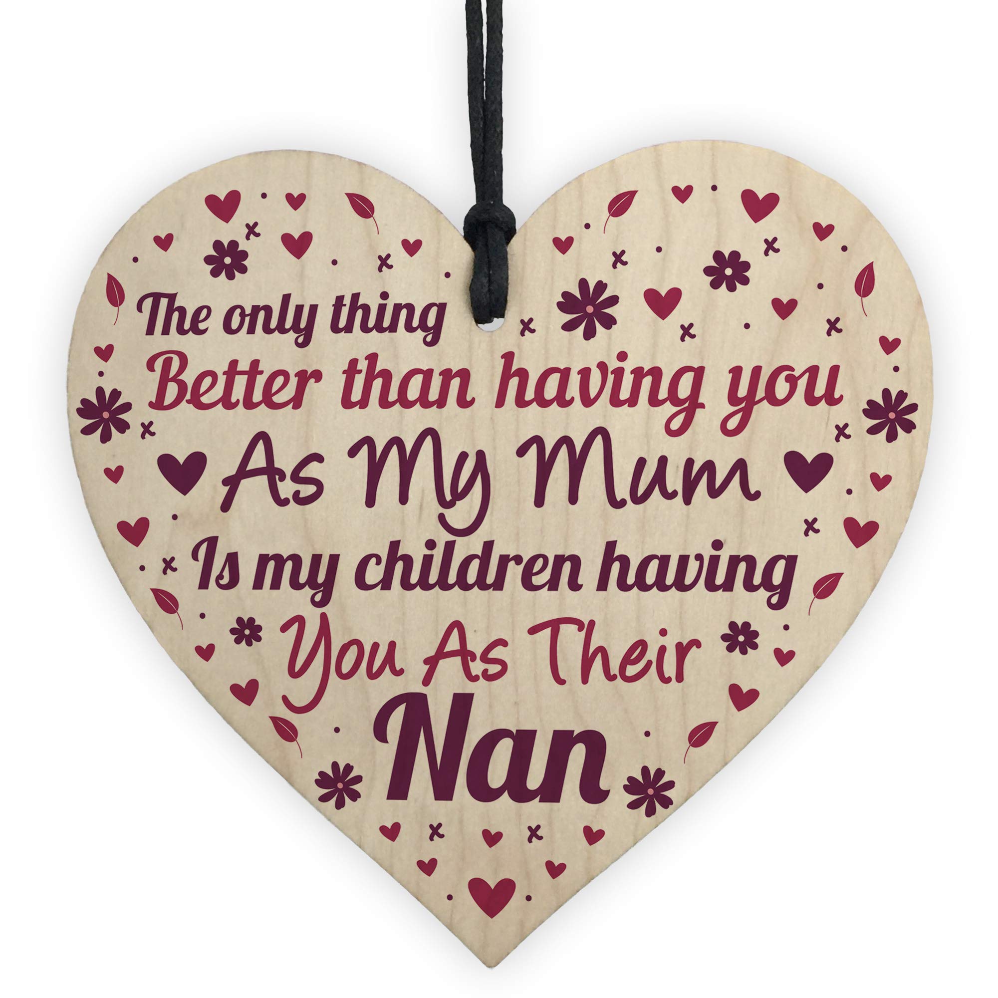 Red Ocean For Mum Nan Nanny Gift From Granddaughter Grandson Thank You Keepsake Gift