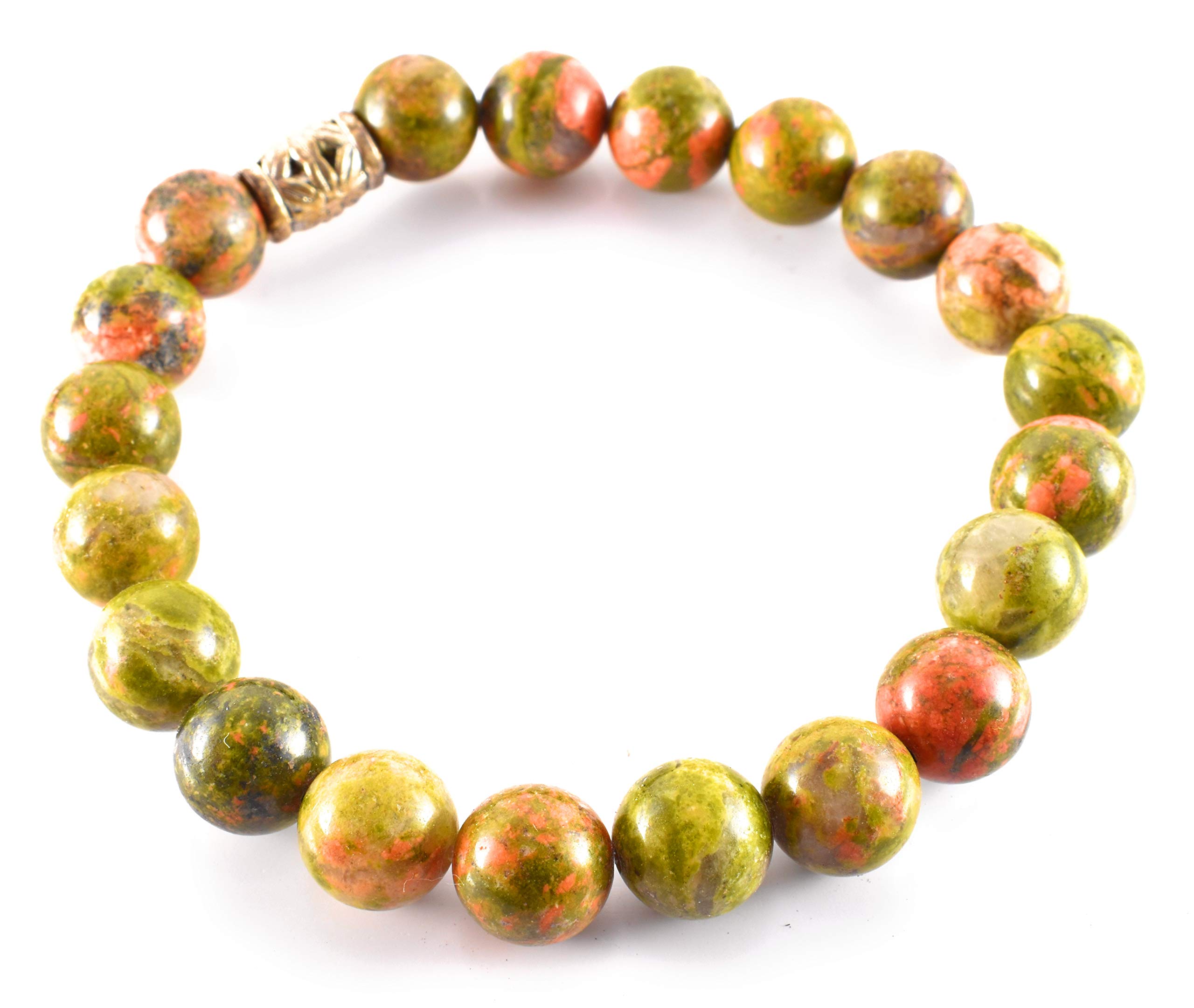 Gems Gallery Natural & Pure Stone Crystal Beads Bracelet Jewelry for Men & Women Also Used for Reiki Healing & Astrology Remedies (Unakite) (B07QQJXX9C) Amazon Price History, Amazon Price Tracker