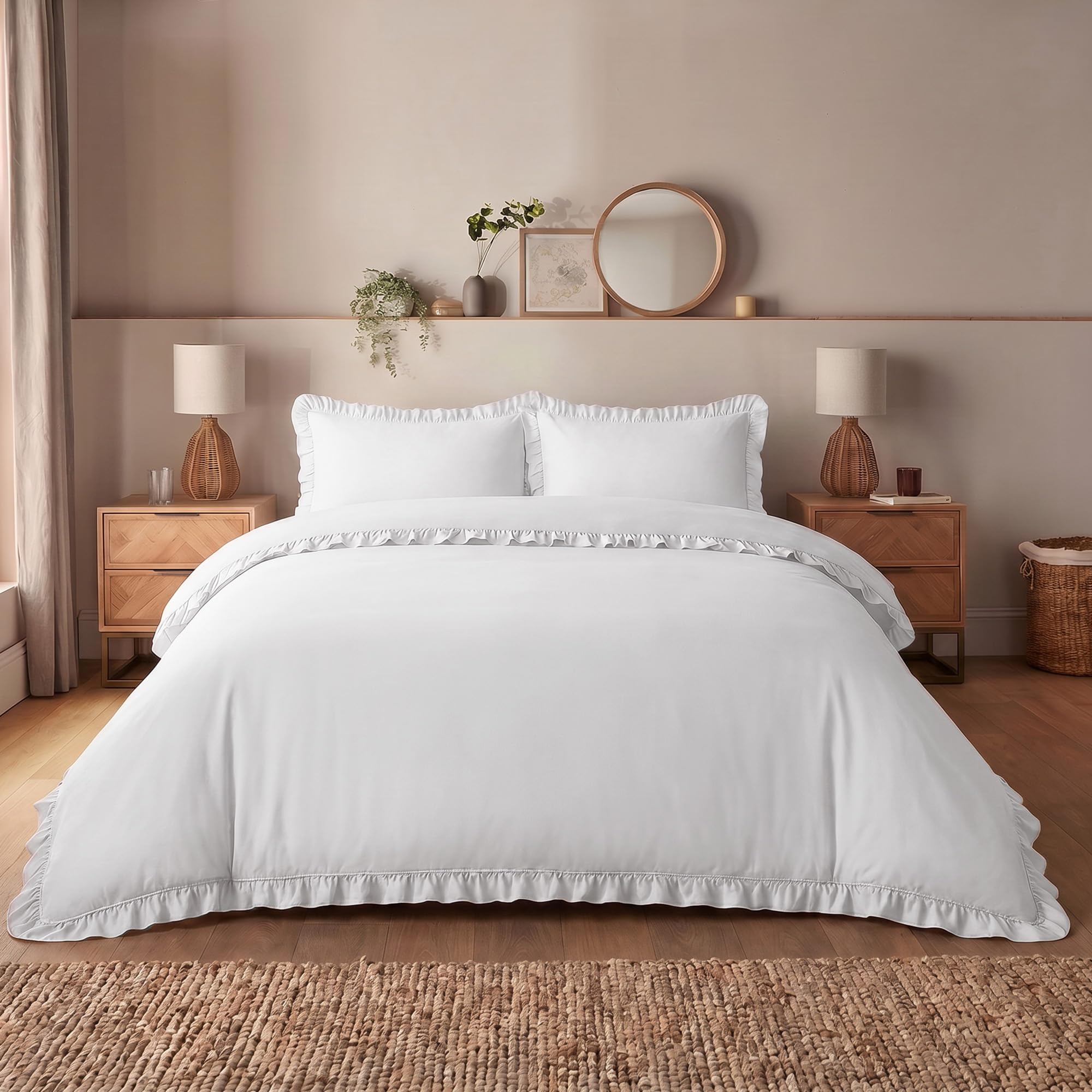 Silentnight SUPERSOFT DUVET SET FRILL EDGE - WHITE - SINGLE — image 1