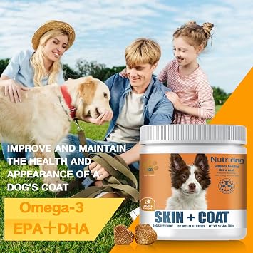 Dog Skin & Coat Chews 120 Count Omega 3, 6 & 9