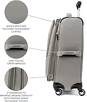 Vista 302 de Travelpro Maxlite 5 - Juego de 2 piezas de equipaje de mano de tela, expandibles con 4 ruedas giratorias, bolso blando para debajo del asiento, Negro