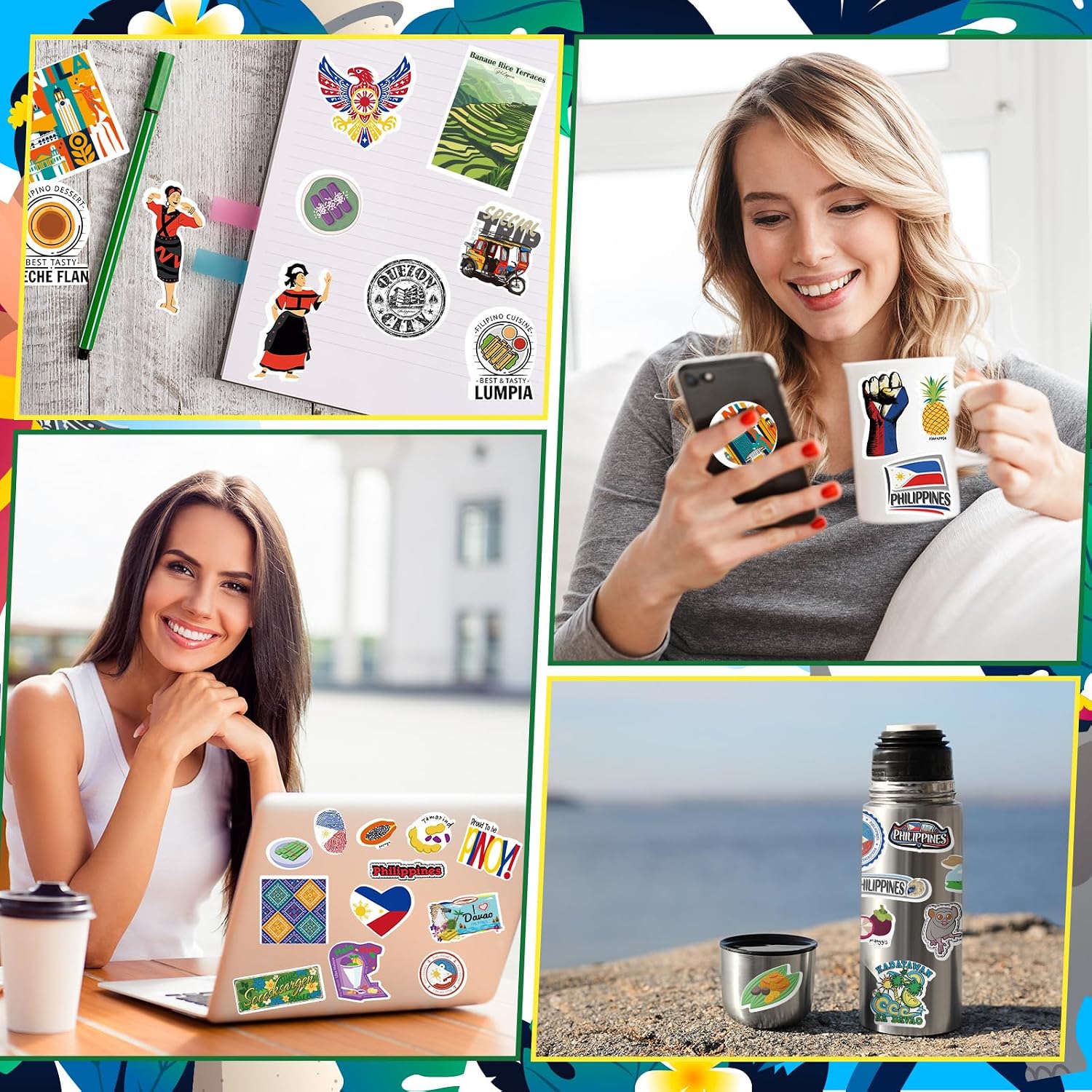231 Pcs Sheets Philippines Stickers Philippines Souvenir Filipino Decor Filipino Gifts for Water Bottles Laptops Affirmation Quotes Positive Stickers Philippines Flag Sticker