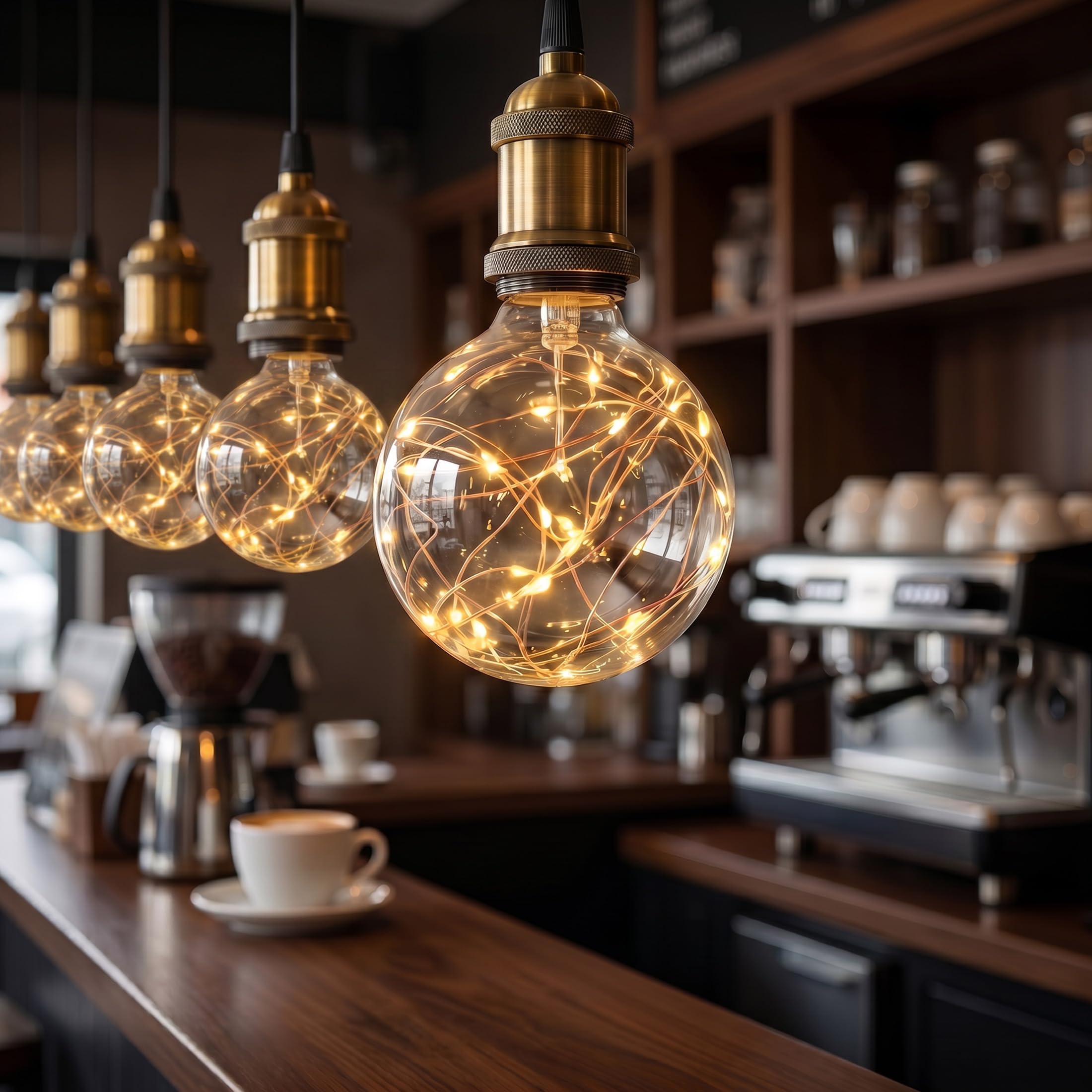Ampoule E27 Vintage 2W avec guirlande lumineuse LED intégrée, Lot de 4