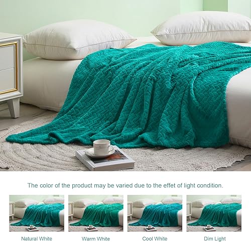 Miniatura 5 de Exclusivo Mezcla - Manta de vellón para sofá, de 50 x 70 pulgadas, mantas suaves y acogedoras de franela jacquard, mantas ligeras, mullidas, suaves