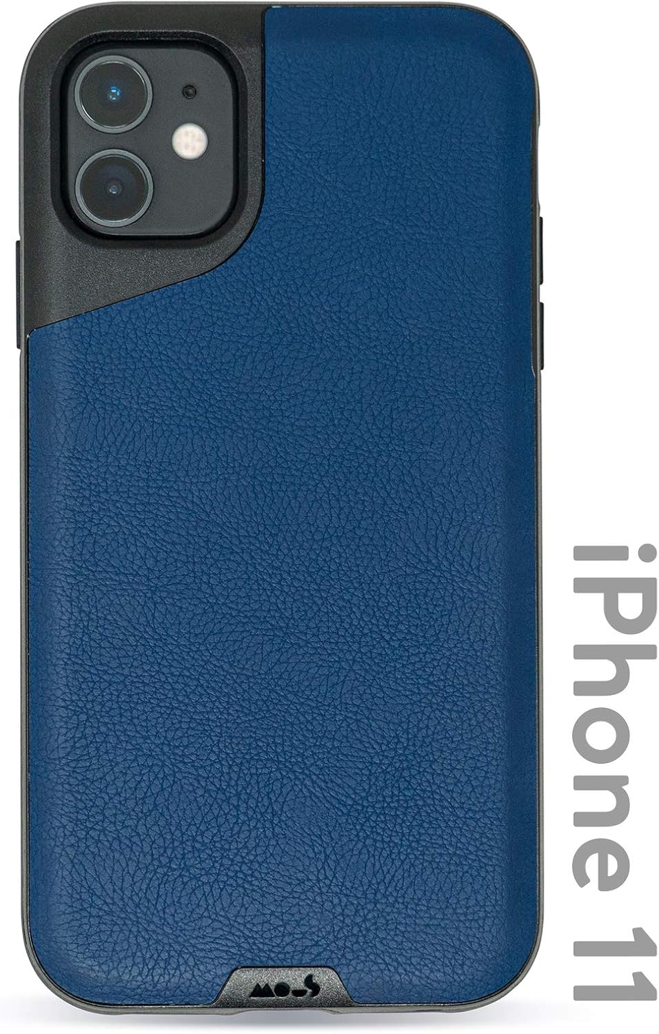 Mous - Case for iPhone 11 - Blue Leather - Contour - Protective iPhone 11 Case - Shockproof Phone Cover