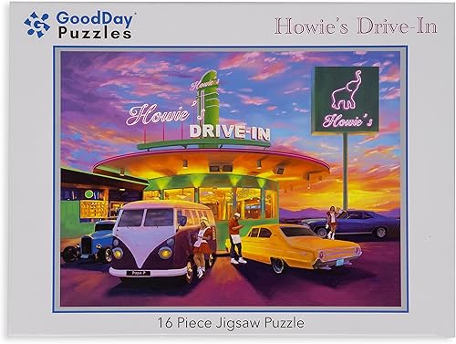 Miniatura 6 de GoodDay Puzzles Rompecabezas de 16 piezas grandes 'Howie's Drive-in'  Actividades de demenciaAlzheimer para personas mayores  Rompecabezas fácil