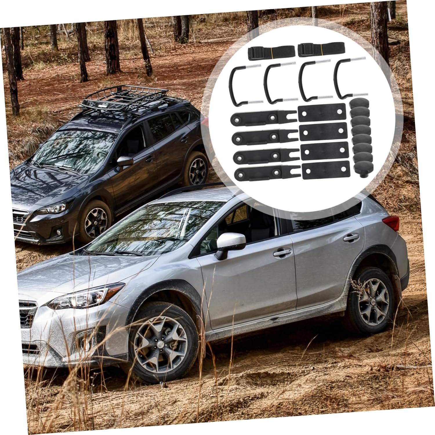 1set U-Bolt Cargo Carrier Rack Mounting Bracket for Roof Box and Lightweight u Brackets for Easy Installation Vehicle Roofs