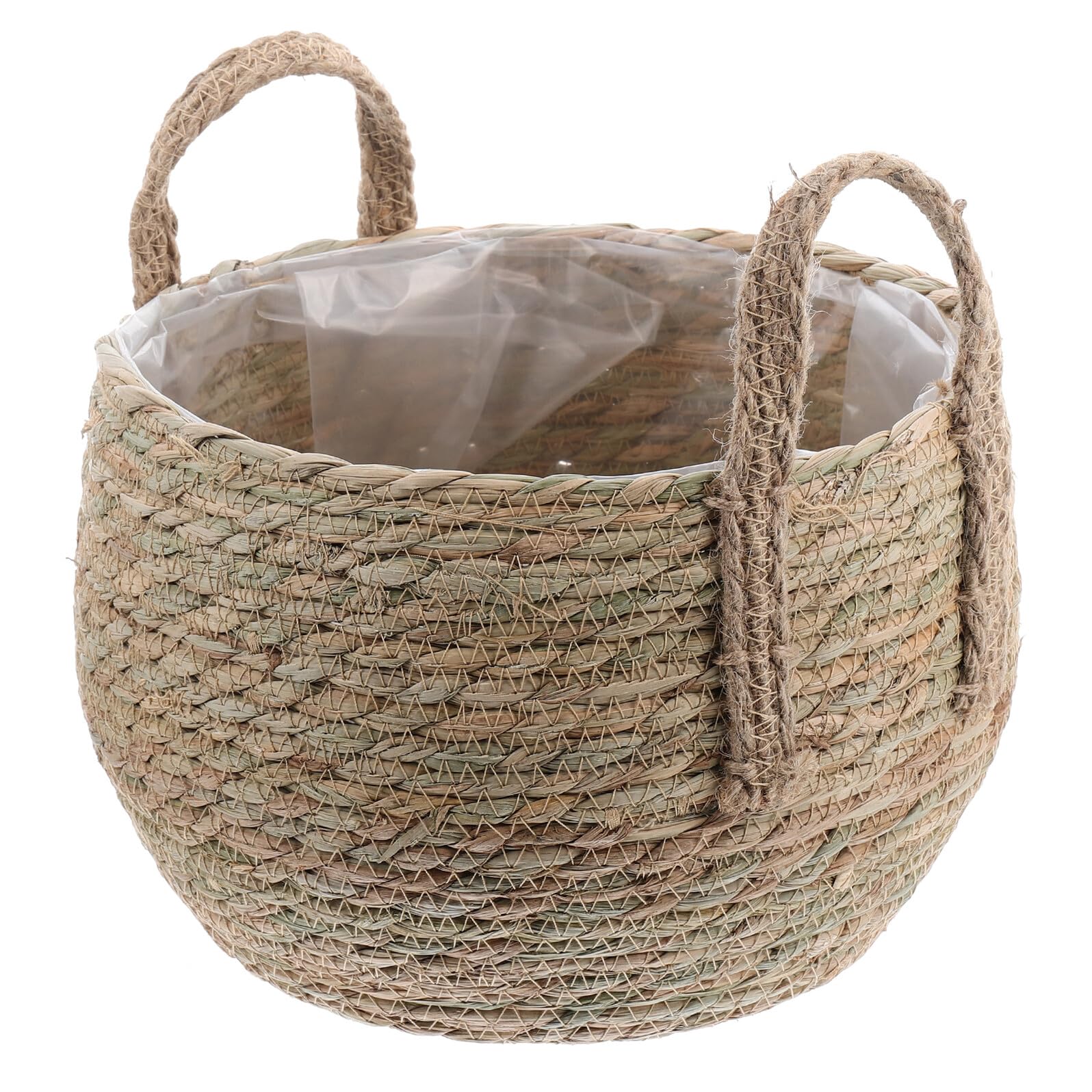 Panier tressé en paille naturel Hemobllo Ø24 CM pour plantes d'intérieur et fleurs