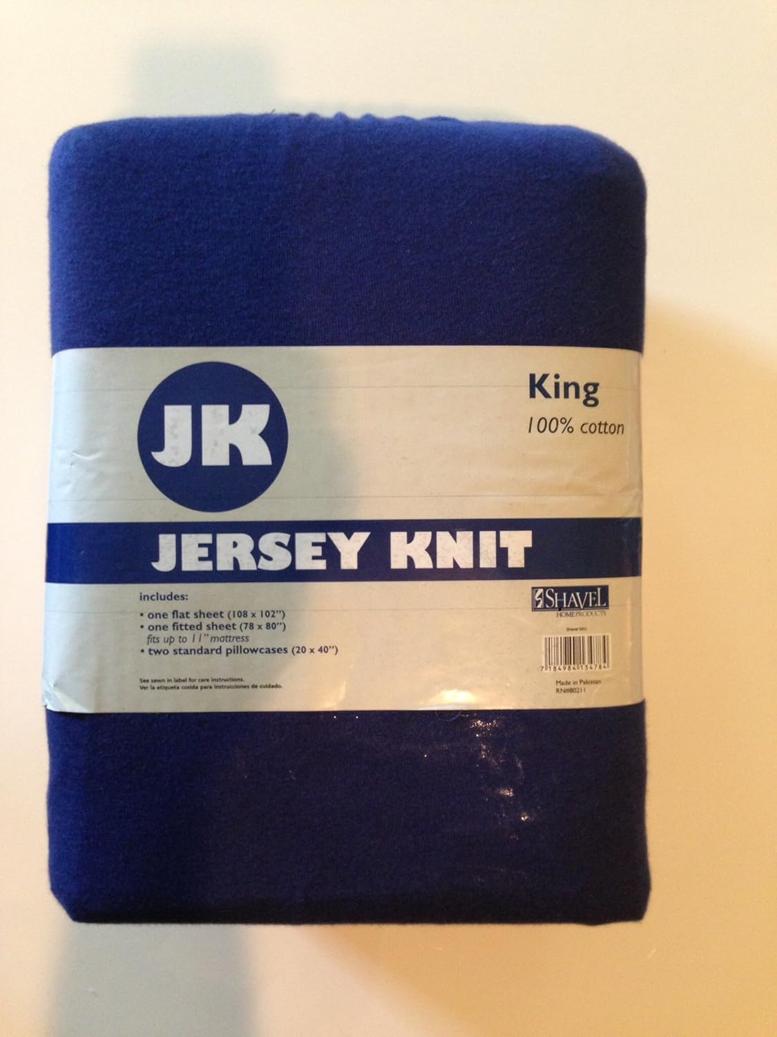 Jersey Knit King Size Navy Flannel Sheets Home & Kitchen