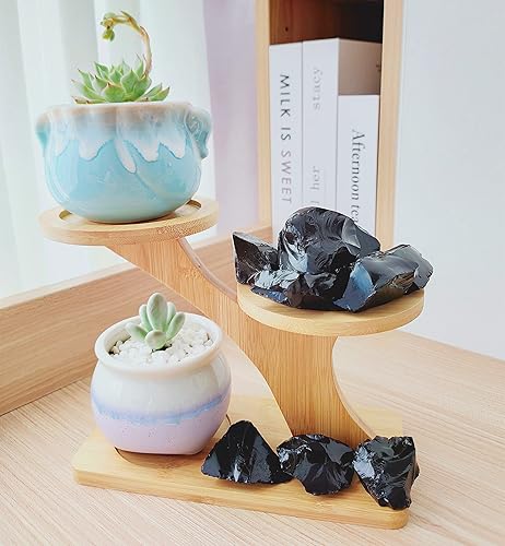 Miniatura 2 de Cristales en bruto de 0.5 libras de piedras curativas de cuarzo obsidiana negra crudo para rodar, envolver alambre, Wicca Reiki, meditación