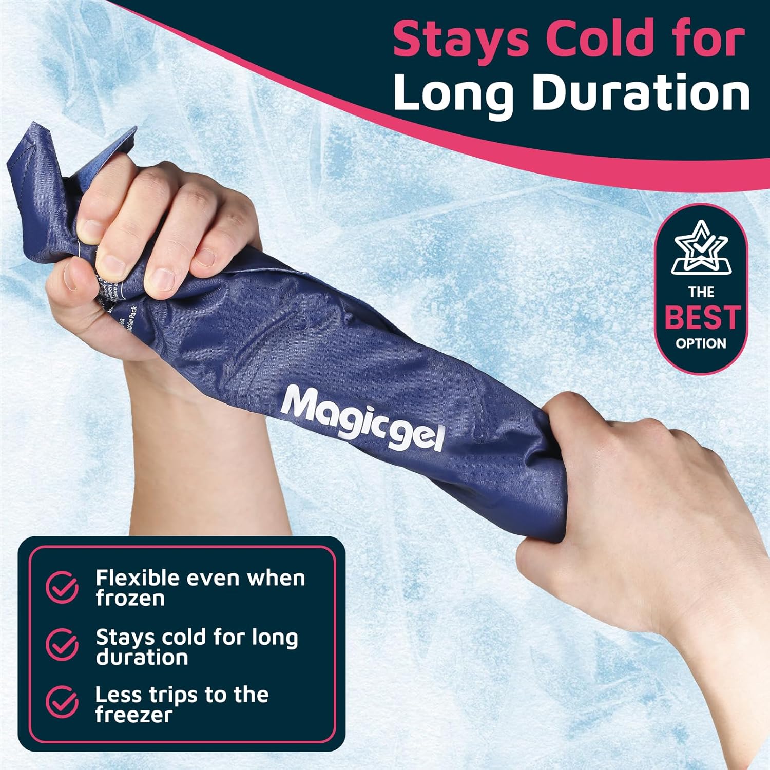 Magic Gel Elbow Ice Pack Wrap - Reusable and Adjustable Arm Sleeve for Cold Compression - Pitchers Tennis Players Baseball Players Men Women - Easy to Freeze - Image 6