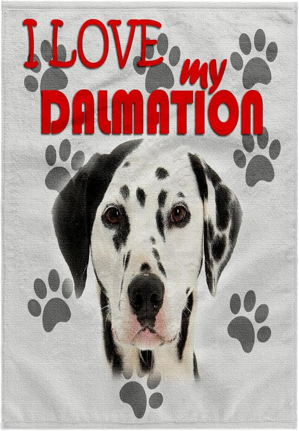 3dRose I Love My Dalmatian. Canvas. Cute Puppy. 22x30 Bath Hand Pool Towel