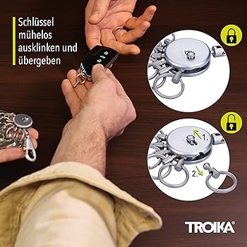 Amazon.co.jp: TROIKA (トロイカ) キーリング 取り外し可能な6連