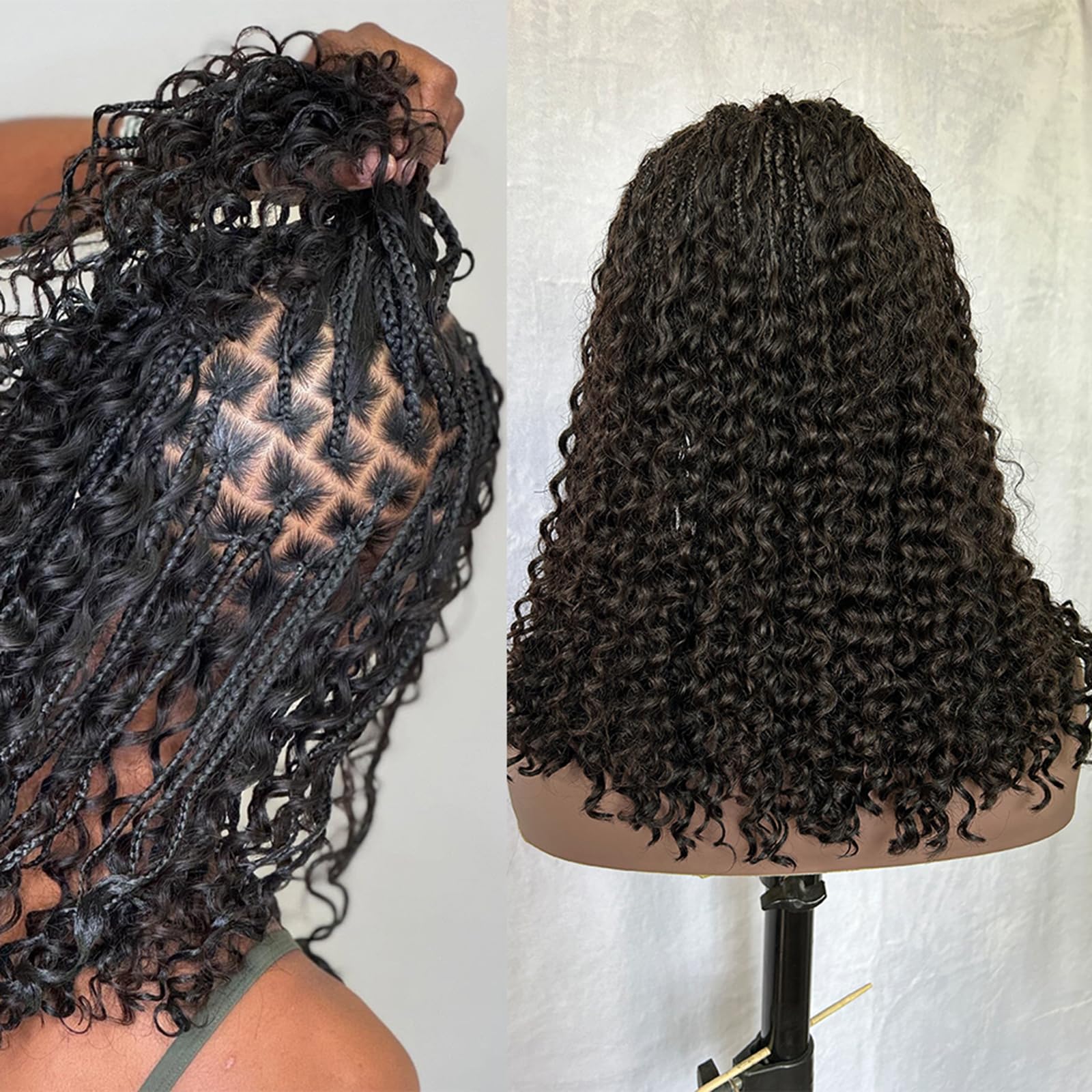 Amazon.com : CHARMING YOU Braided Wig Human Hair Full Lace 