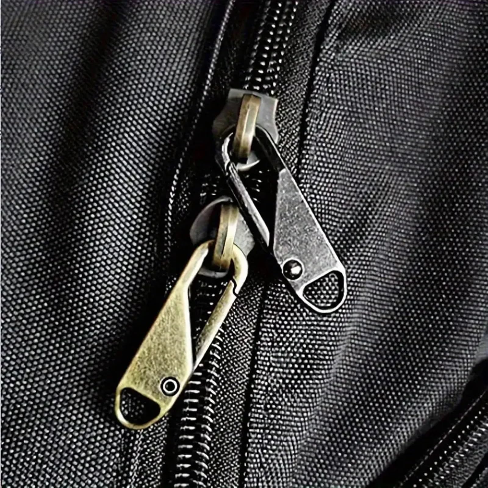 Tiradores de cremallera, 100 pestañas de repuesto desmontables con cremallera para equipaje, ropa, chaquetas, mochilas, botas, bolsos, abrigos (negro)