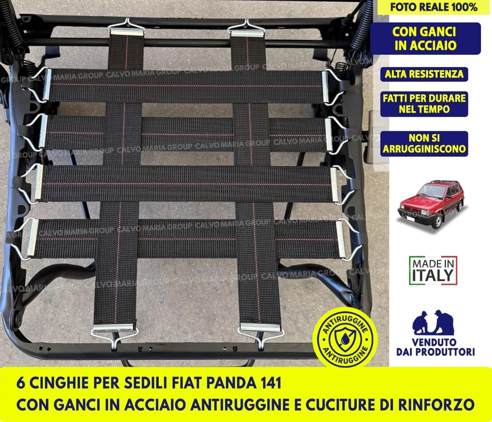 Fasce Elastiche sedili compatibili per Fiat Panda 141 - Cinghie per Imbottiture