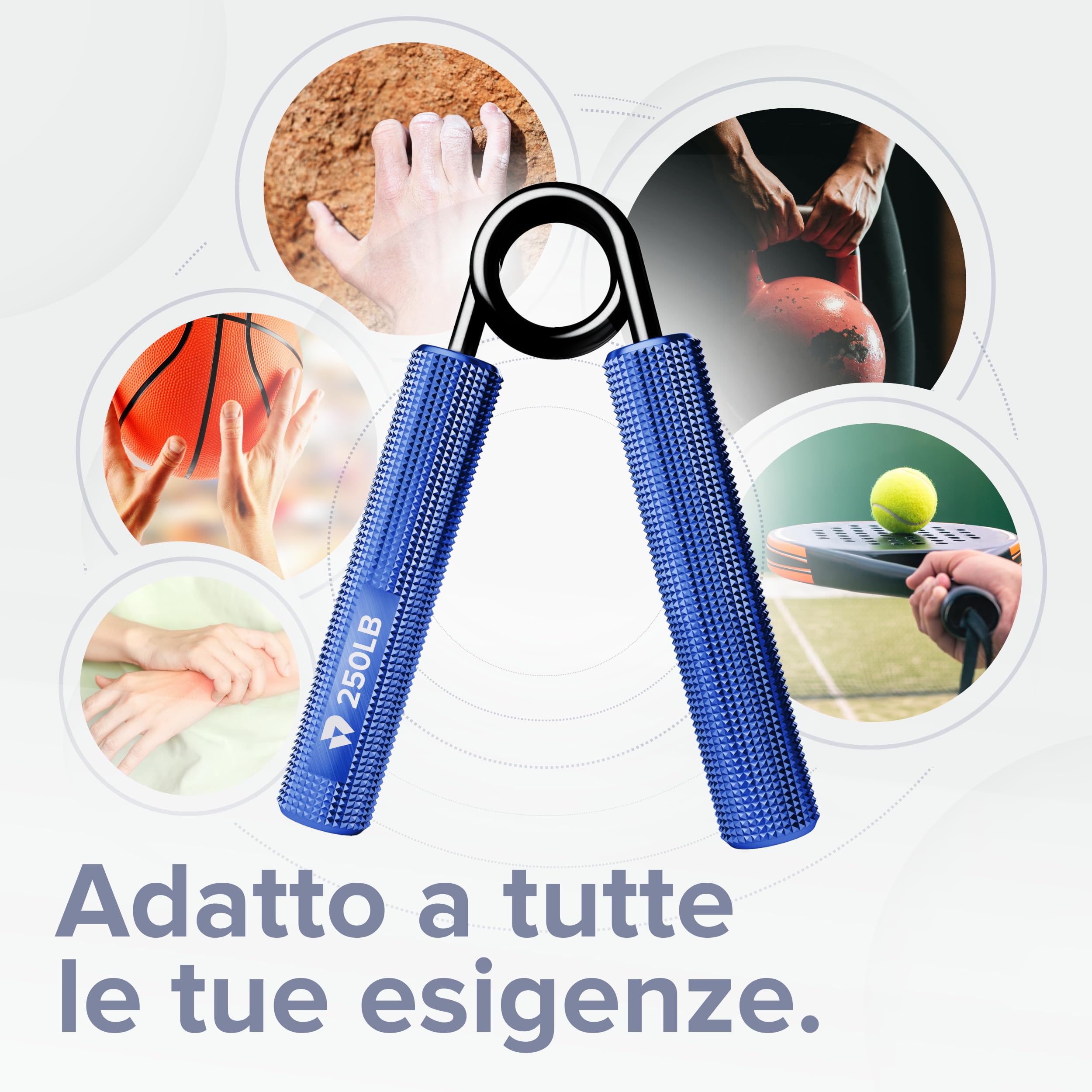 BILDER- Hand Grip Pinza per Le Mani in Metallo, Ideale per Allenamento Avambraccio, Mano e Polso, Potenzia la Muscolatura e Favorisce Il Recupero Funzionale, Attrezzi Palestra
