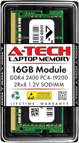 A-Tech 16 GB de RAM compatible con Acer Aspire 5 A515-46 Slim Laptop DDR4 2400 MHz PC4-19200 SODIMM 2Rx8 1.2V 260-Pin Non-ECC SO-DIMM Actualización
