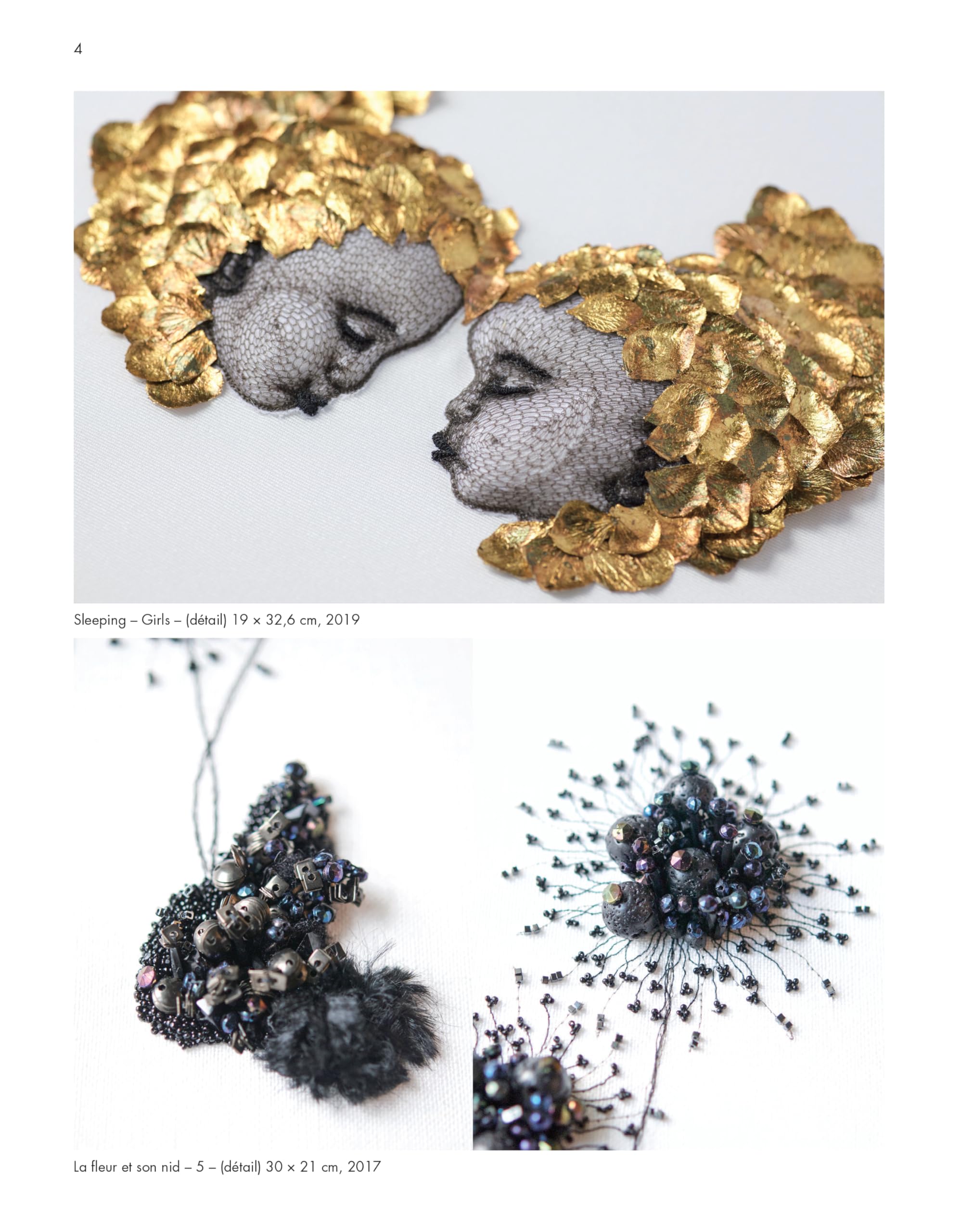 Broderie d'art en perles et paillettes