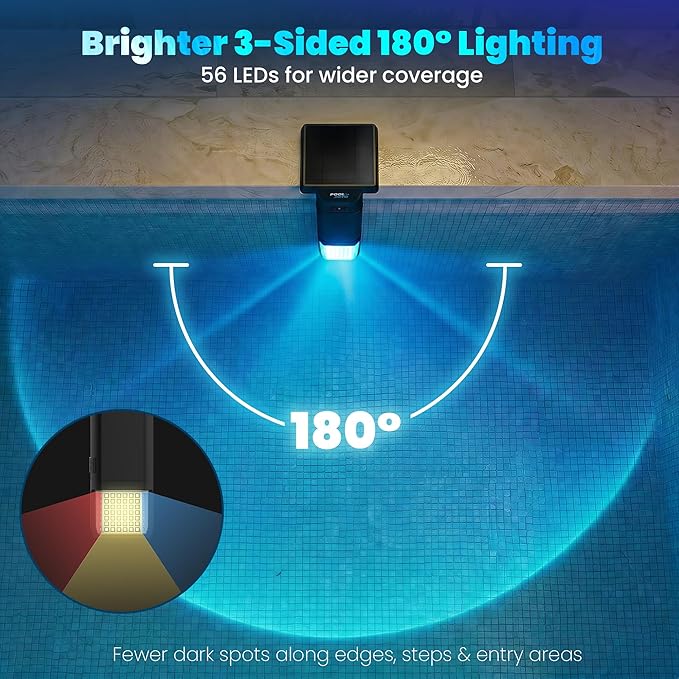 Luces Solares para Piscinas Enterradas con Control Remoto, 56 LEDs miniatura 3