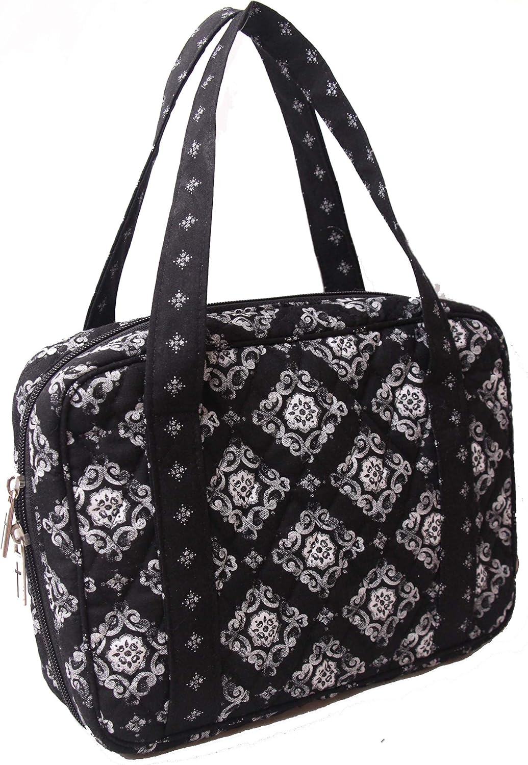 DIWI Quilted Bible Cover Extra Large Sizes 11.25 X 8.25 X 2.75 Inches Bible Tote Good Book Case (XL, C2 Deep Night) - Image 2