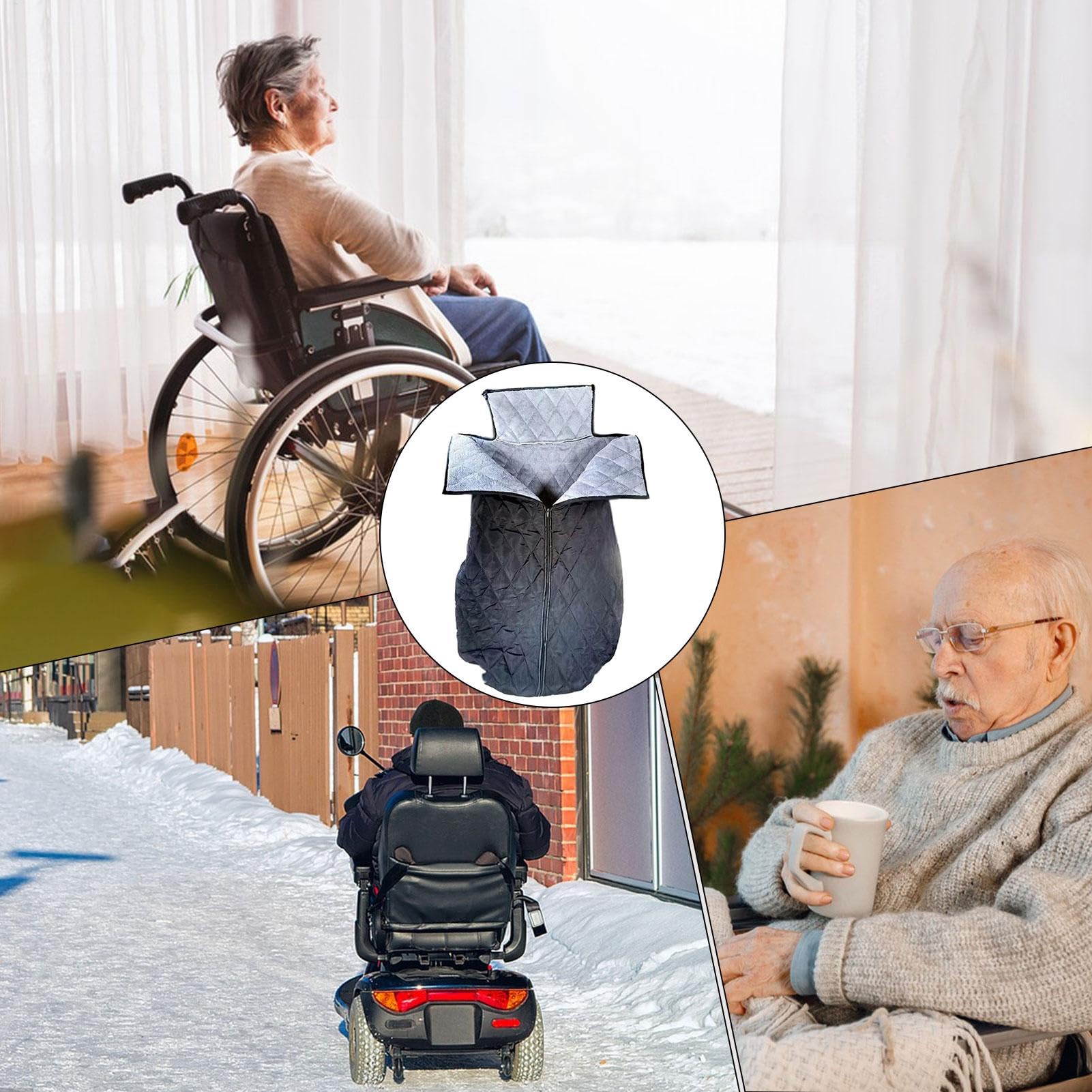 Manta para silla de ruedas, funda térmica para silla de ruedas, funda impermeable para silla de ruedas para invierno, funda ligera para silla de ruedas con diseño cálido e impermeable para uso en ex