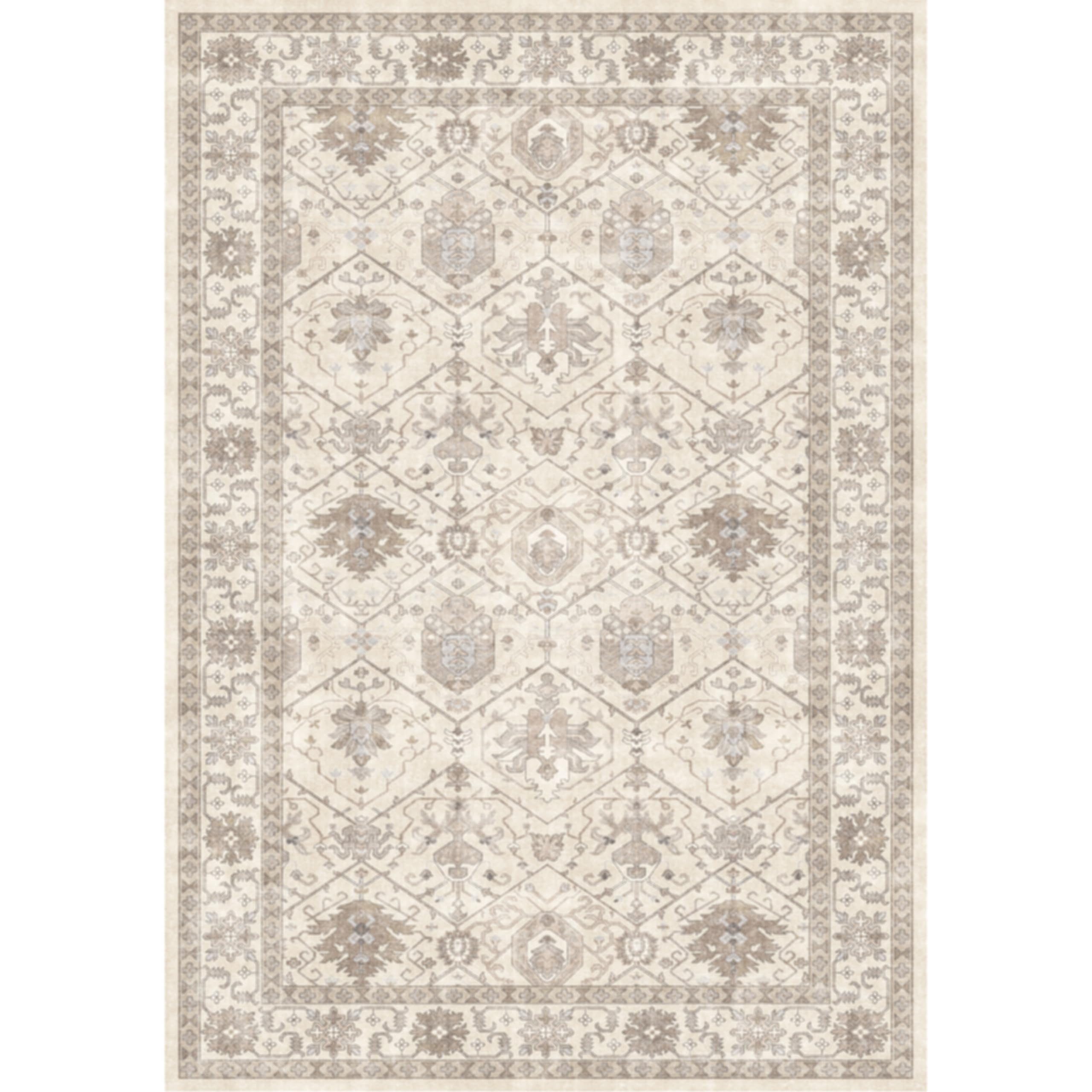 HAOYUNLAI Washable 3x8 Long Runner Rug Hallway Non-Slip Carpet Beige Taupe — image 1