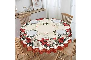 Round Christmas Tablecloth 60 Inch: An Enchanting Festive Accent for Your Home
