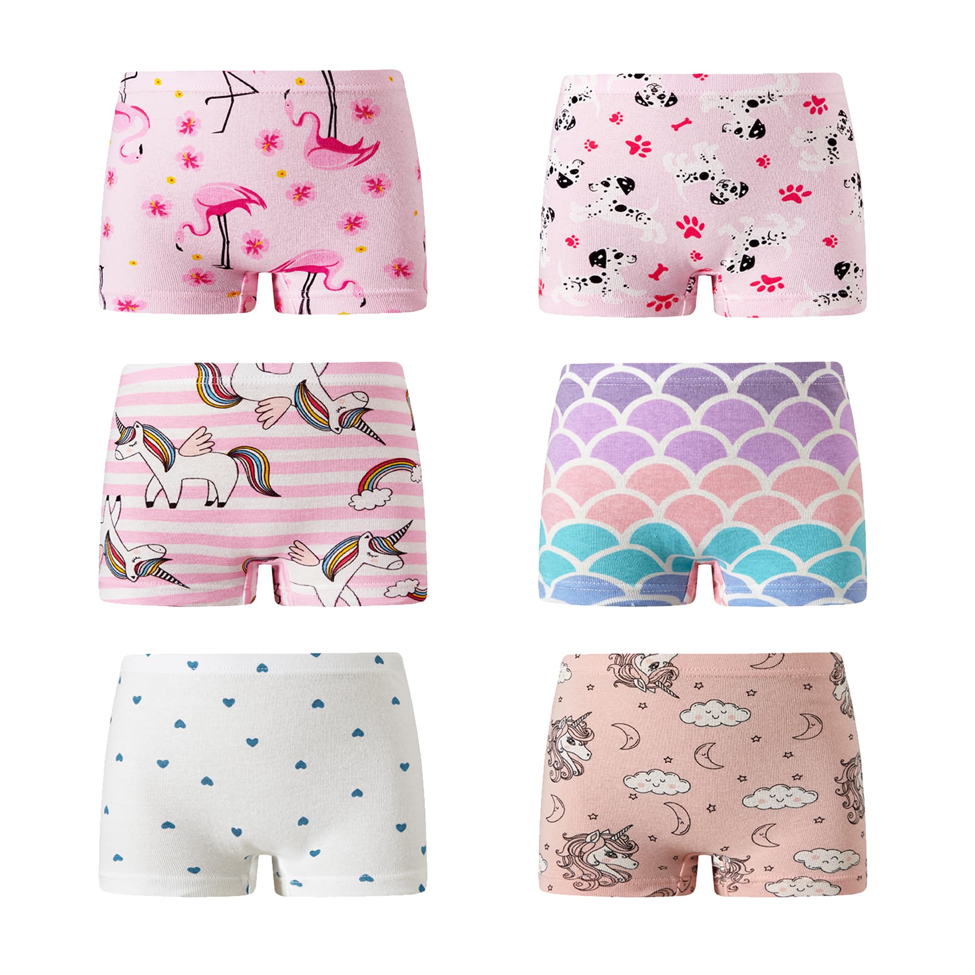 Barara King Soft Cotton Girls Boyshort Panties Toddler Underwear