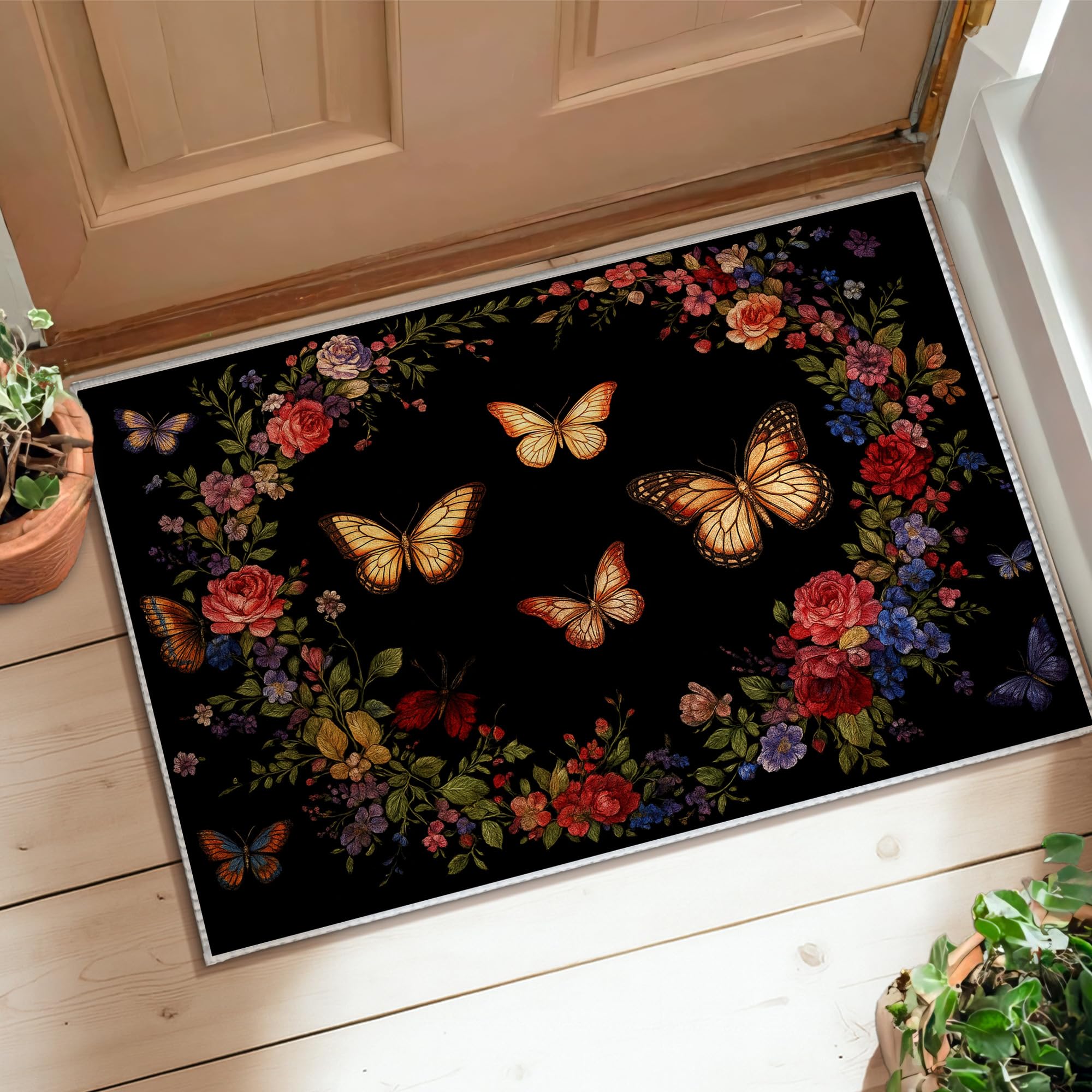 Tapis papillon antidérapant pour sécuriser la salle de bain et l'entrée