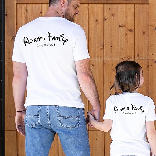 Miniatura 5 de Retro Family Shirt 2023 Custom Text On The Back Matching Shirt Family Matching Shirt Custom Family Trip Shirts 2023 Family Vacation Trip Family