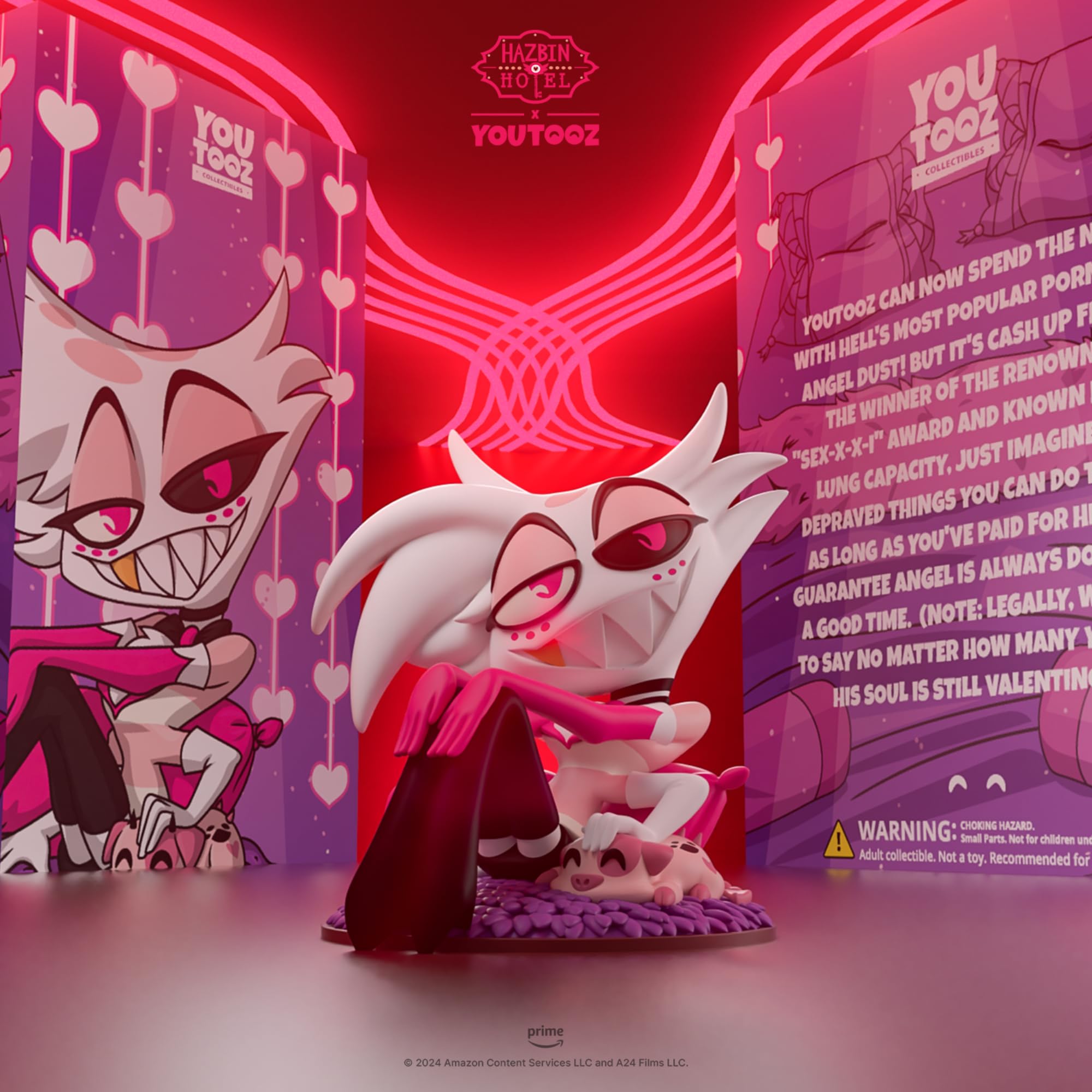 Youtooz Figurine en vinyle Angel Dust de 9,7 cm – Hazbin Hotel Collectible, Angel Dust Action Figure from Hazbin Hotel