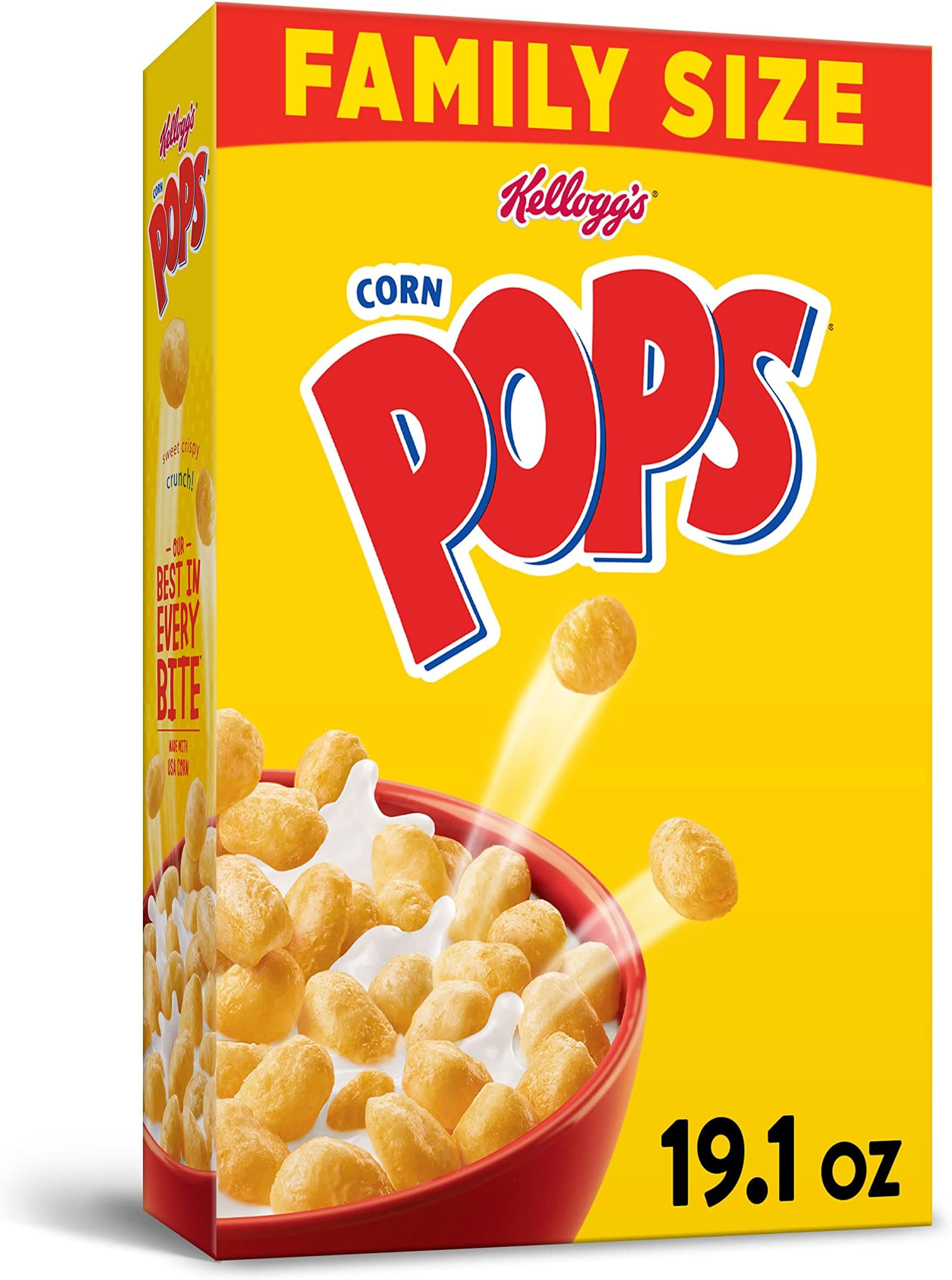 Kellogg's Corn Pops Breakfast Cereal Original Family Size 19.1 oz