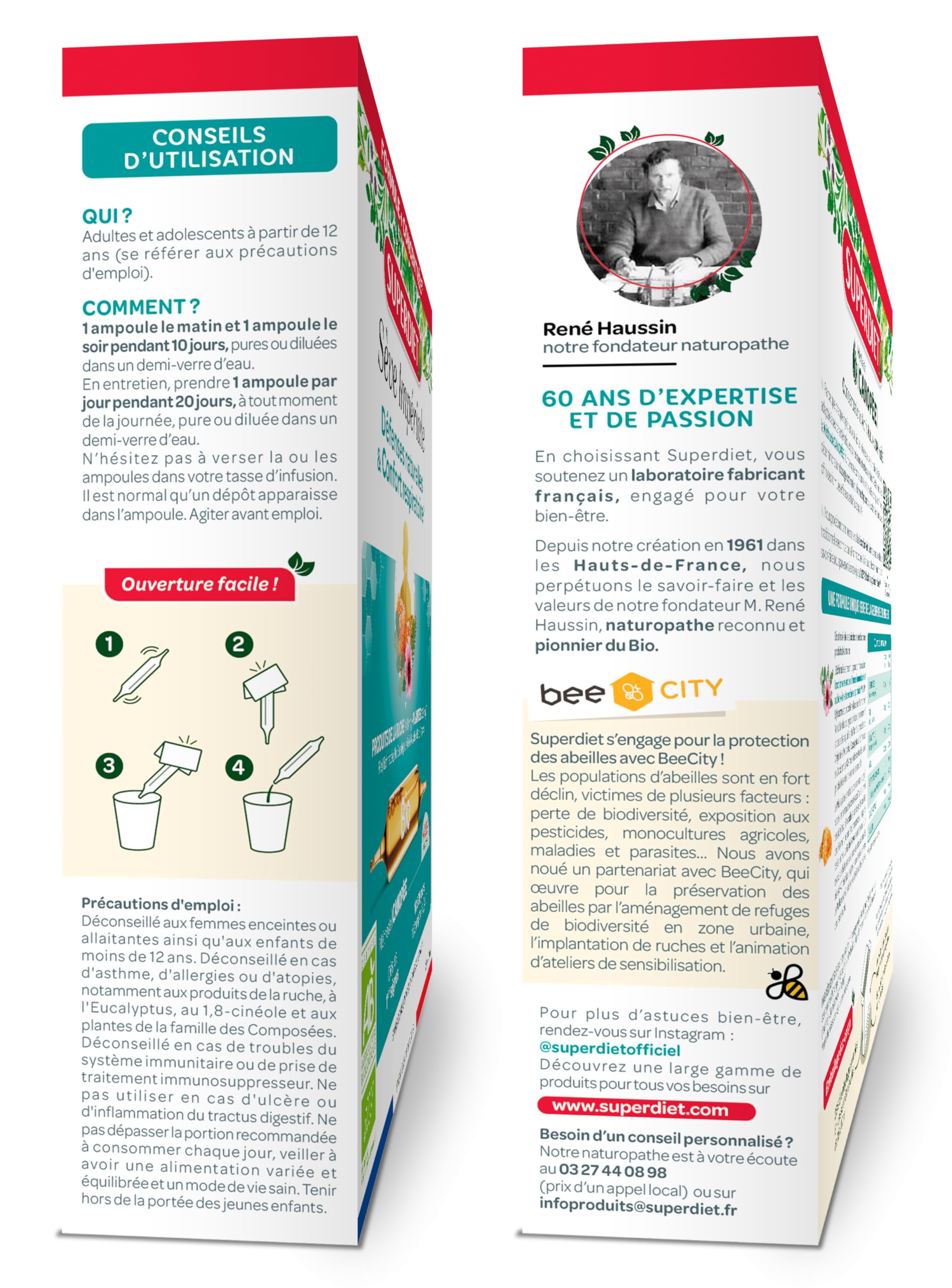 SUPERDIET - IMMUNITE ET RESPIRATION BIO (SÈVE IMPÉRIALE BIO) - Vitalité - Fabrication française - 20 ampoules de 10ml