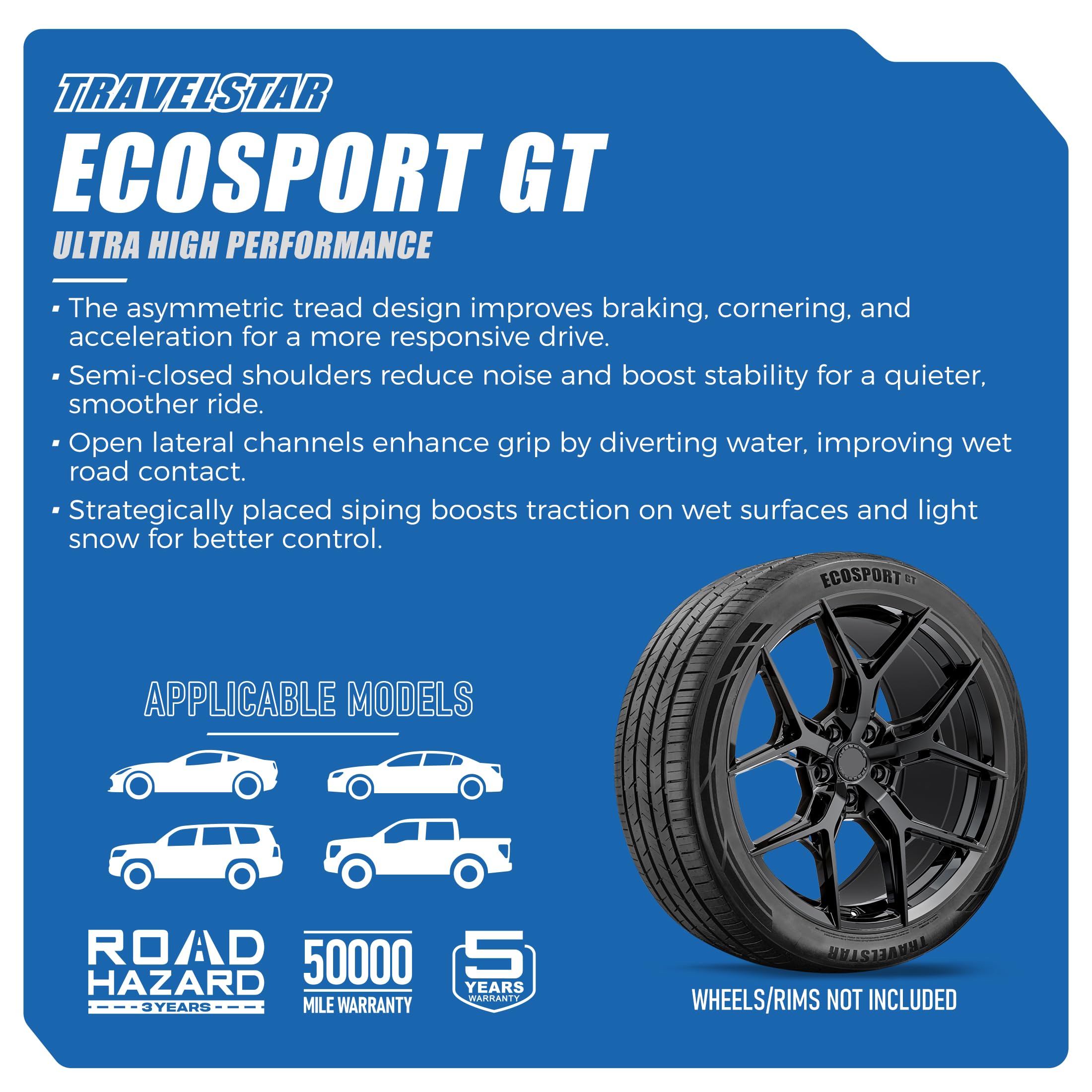Amazon.com: Set of 2 (Two) Travelstar Ecosport GT Ultra High 