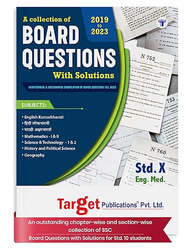 Std 10 Board Chapter Wise Questions with Solutions | SSC Topic Wise Board Questions All Subjects - 2019 to 2023 | Based on Std 10th Maharashtra State Board | English Medium